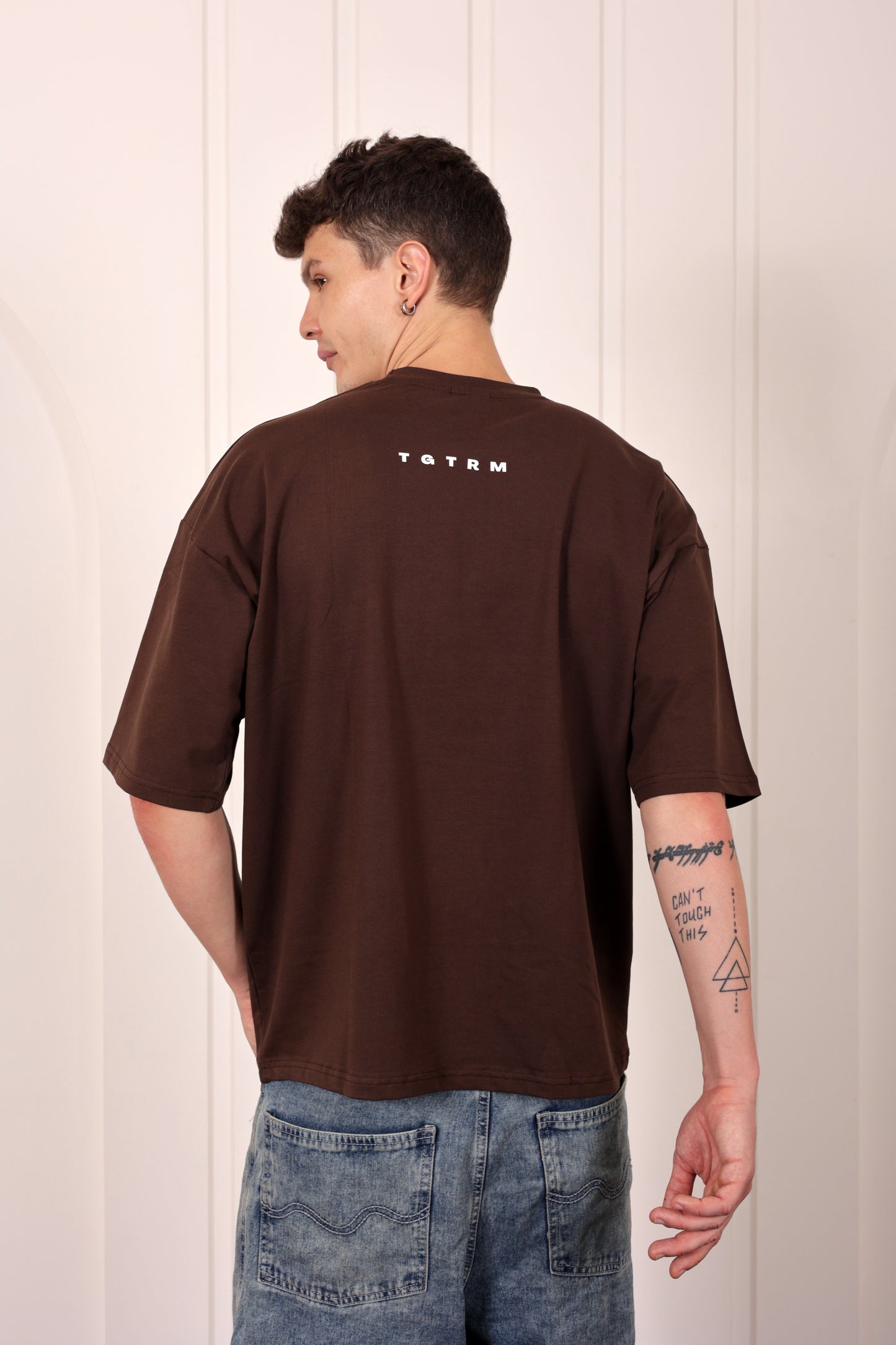 Hip Hop Printed Brown Oversized T-shirt