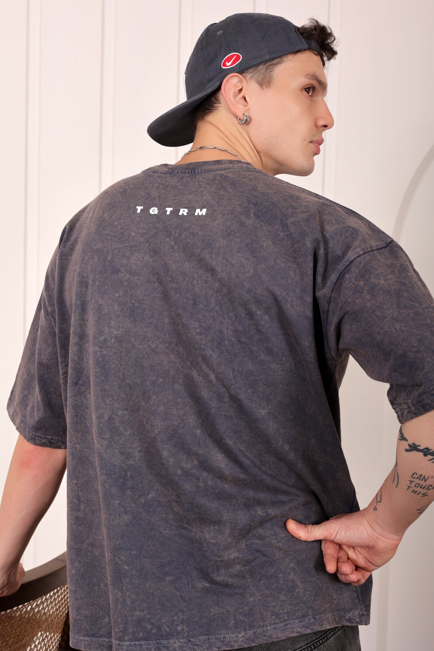 Grey Acid Washed Heavyweight Oversized T-shirt