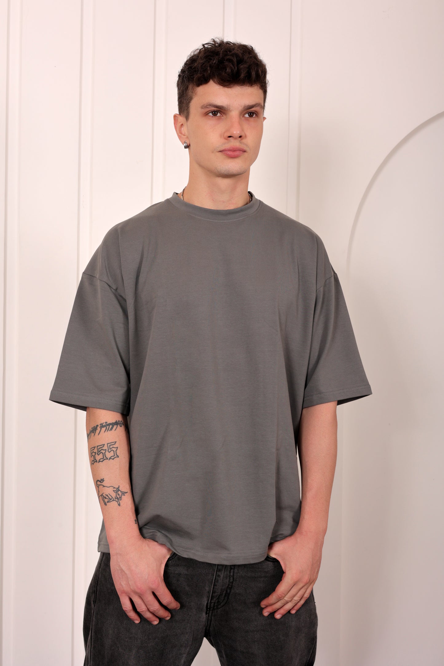 Premium Grey Oversized Jersey T-shirt