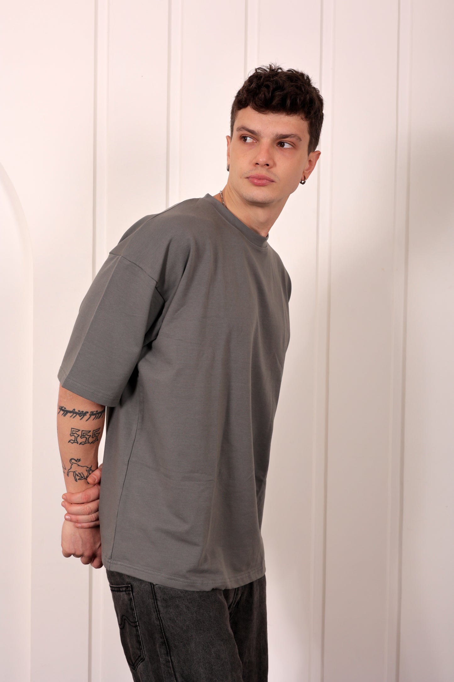 Premium Grey Oversized Jersey T-shirt