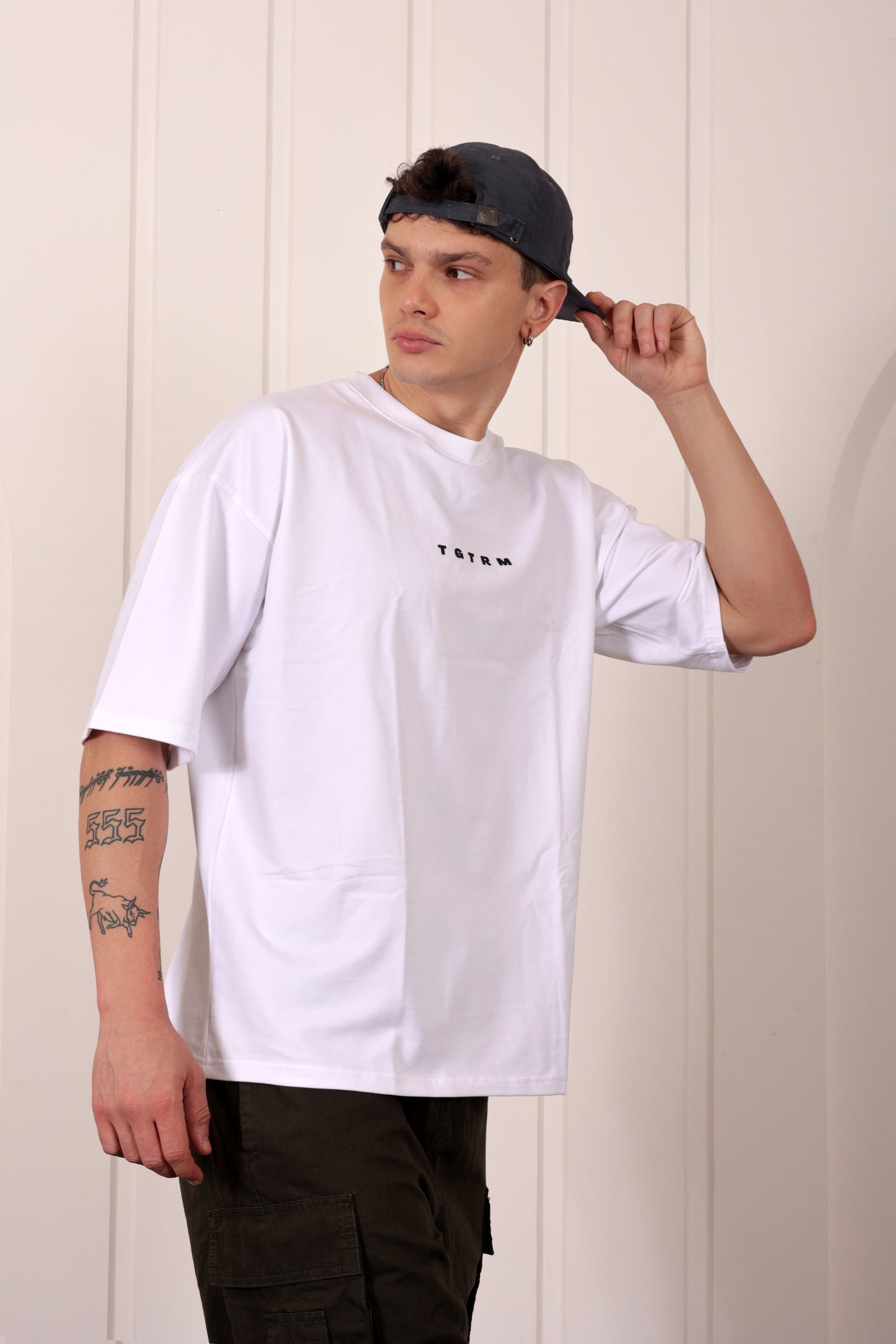 Phoenix White Oversized Printed T-shirt