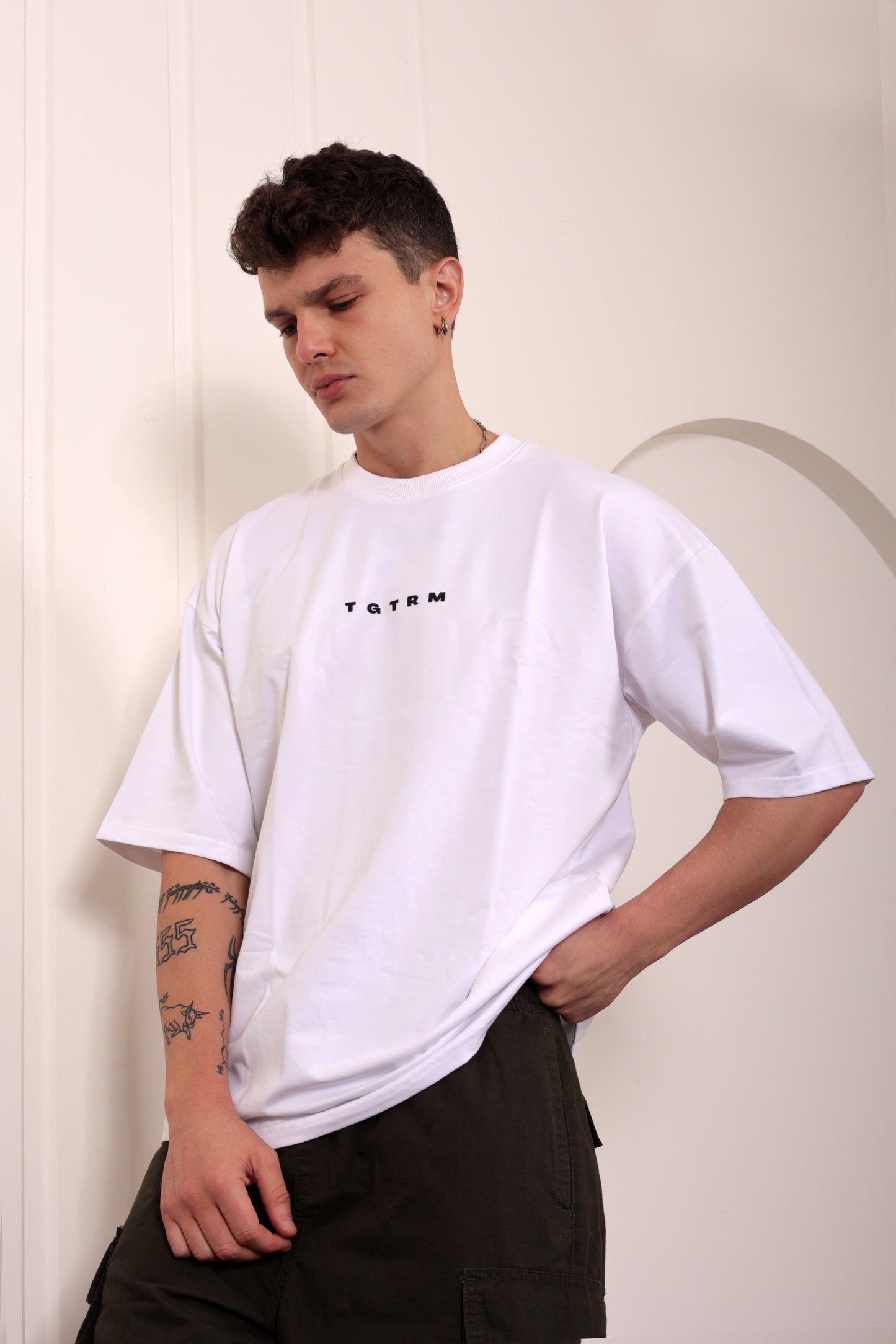 Phoenix White Oversized Printed T-shirt