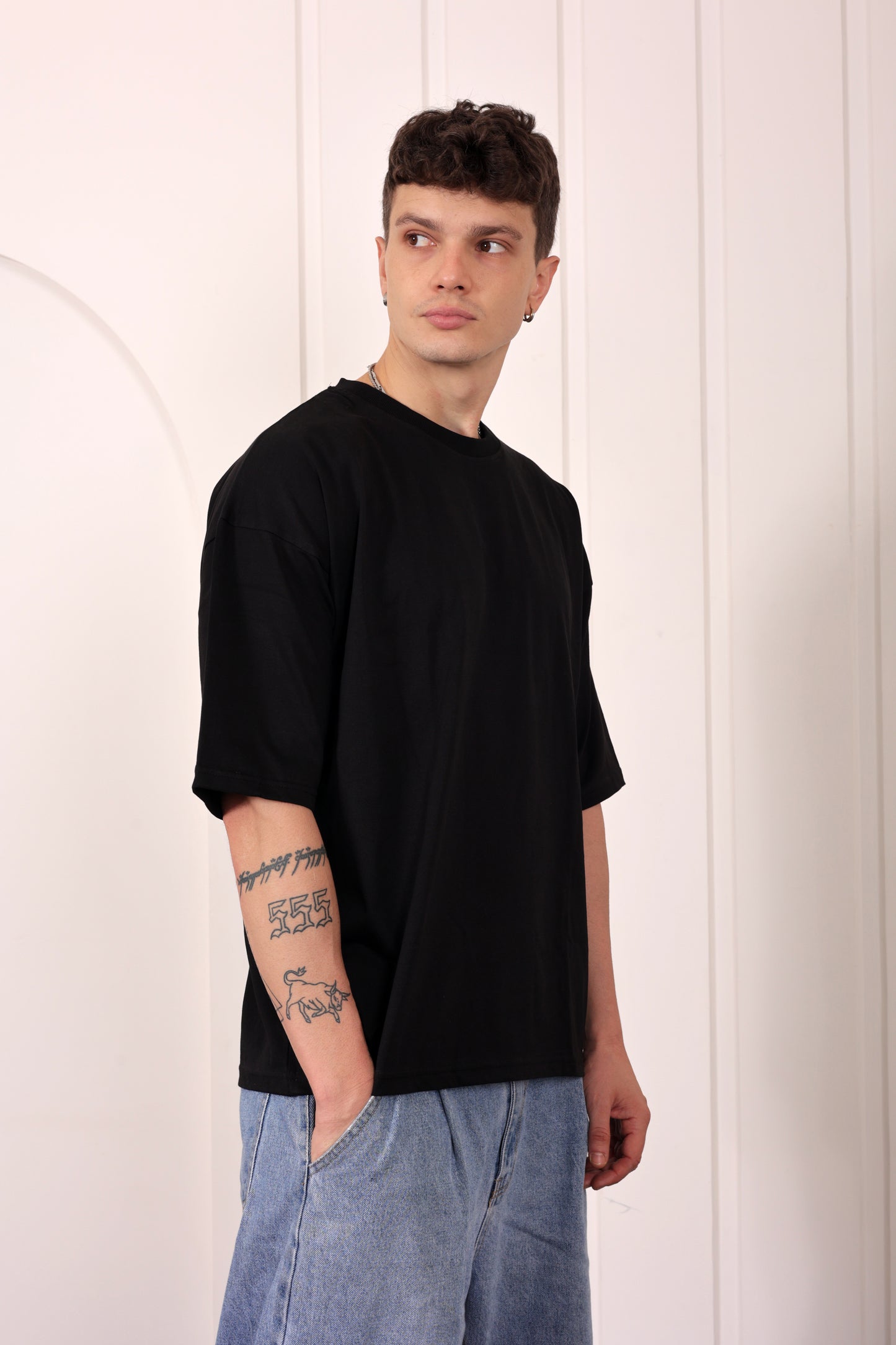 Premium Black Oversized Jersey T-shirt