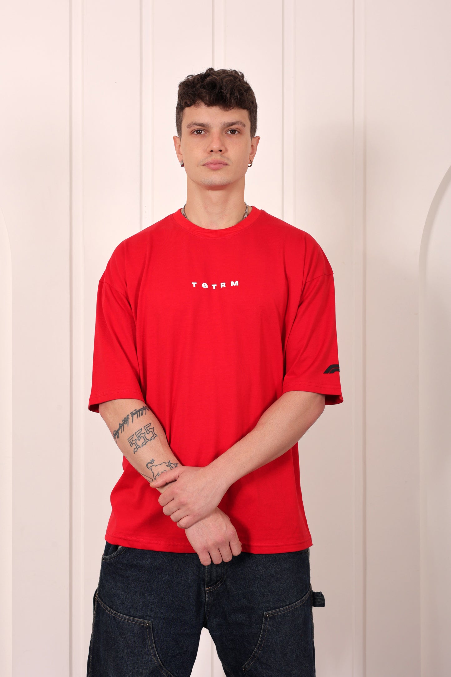 Malboro Red Oversized Printed T-shirt