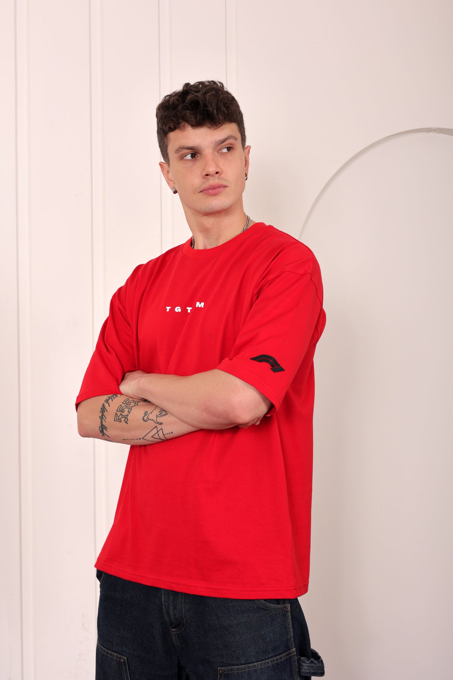 Malboro Red Oversized Printed T-shirt