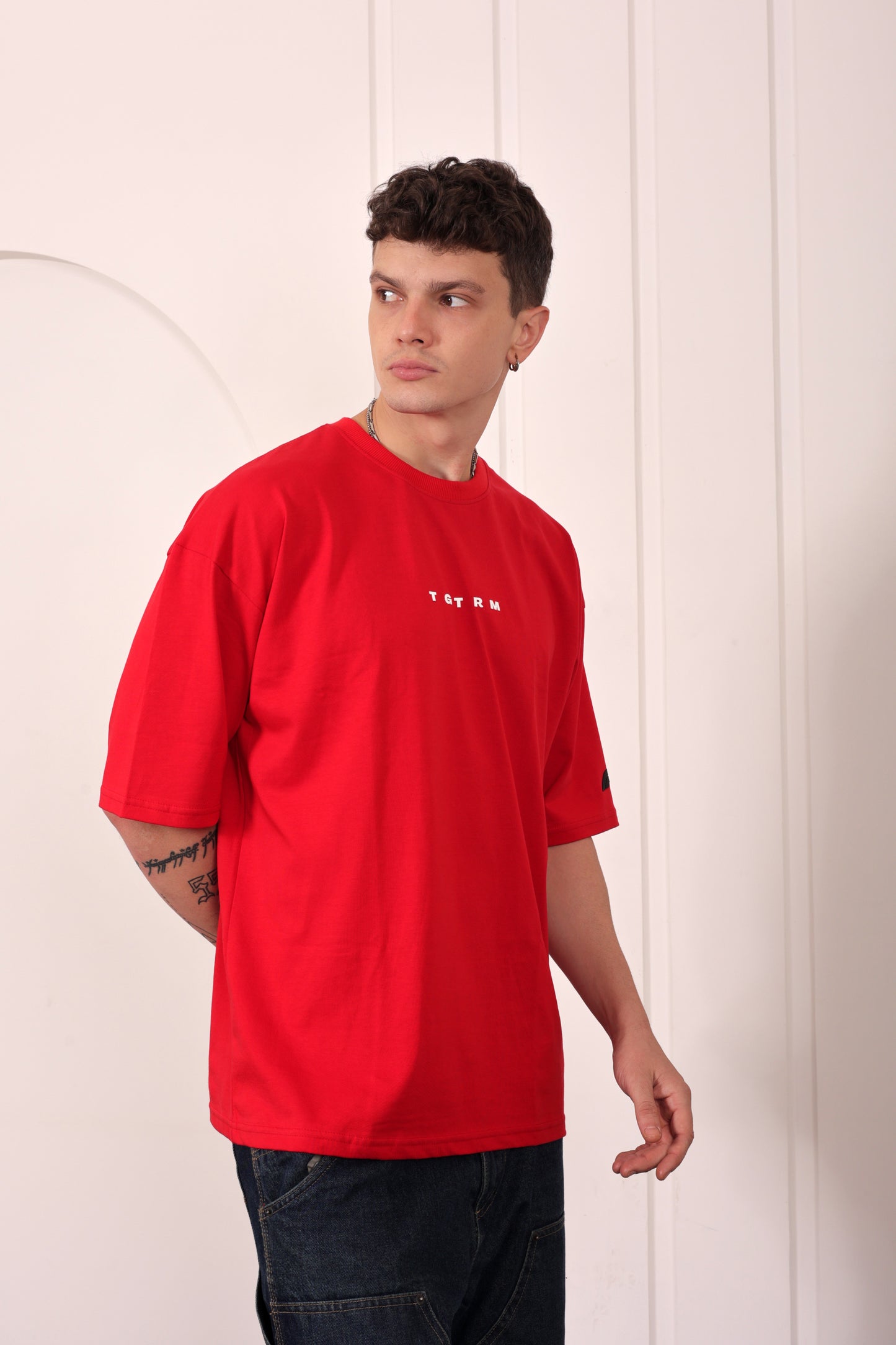 Malboro Red Oversized Printed T-shirt