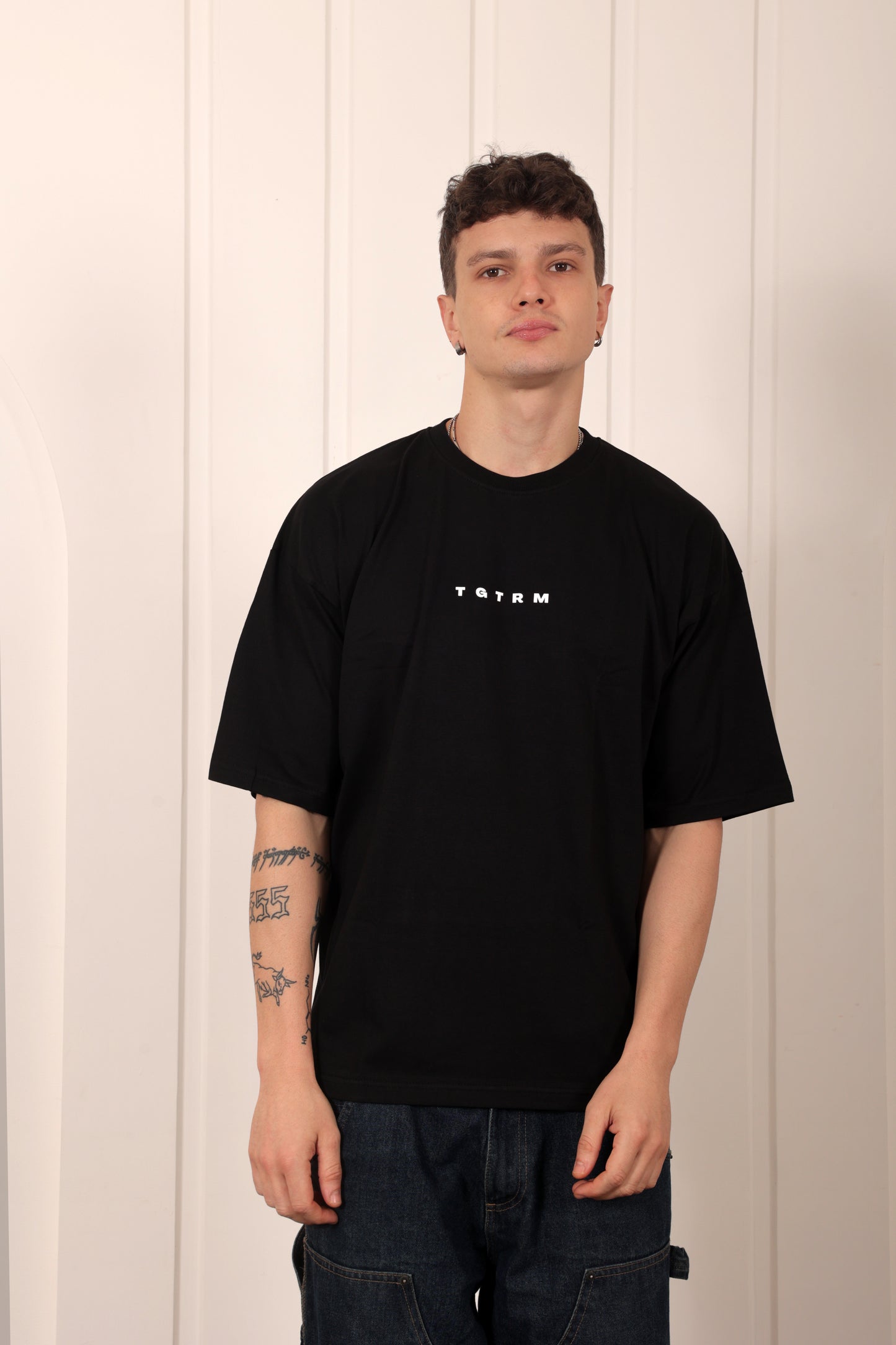 Dream Chaser Black Oversized Printed T-shirt