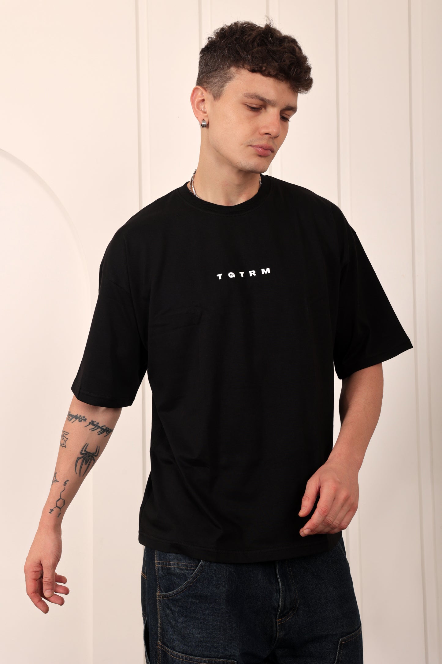 Dream Chaser Black Oversized Printed T-shirt