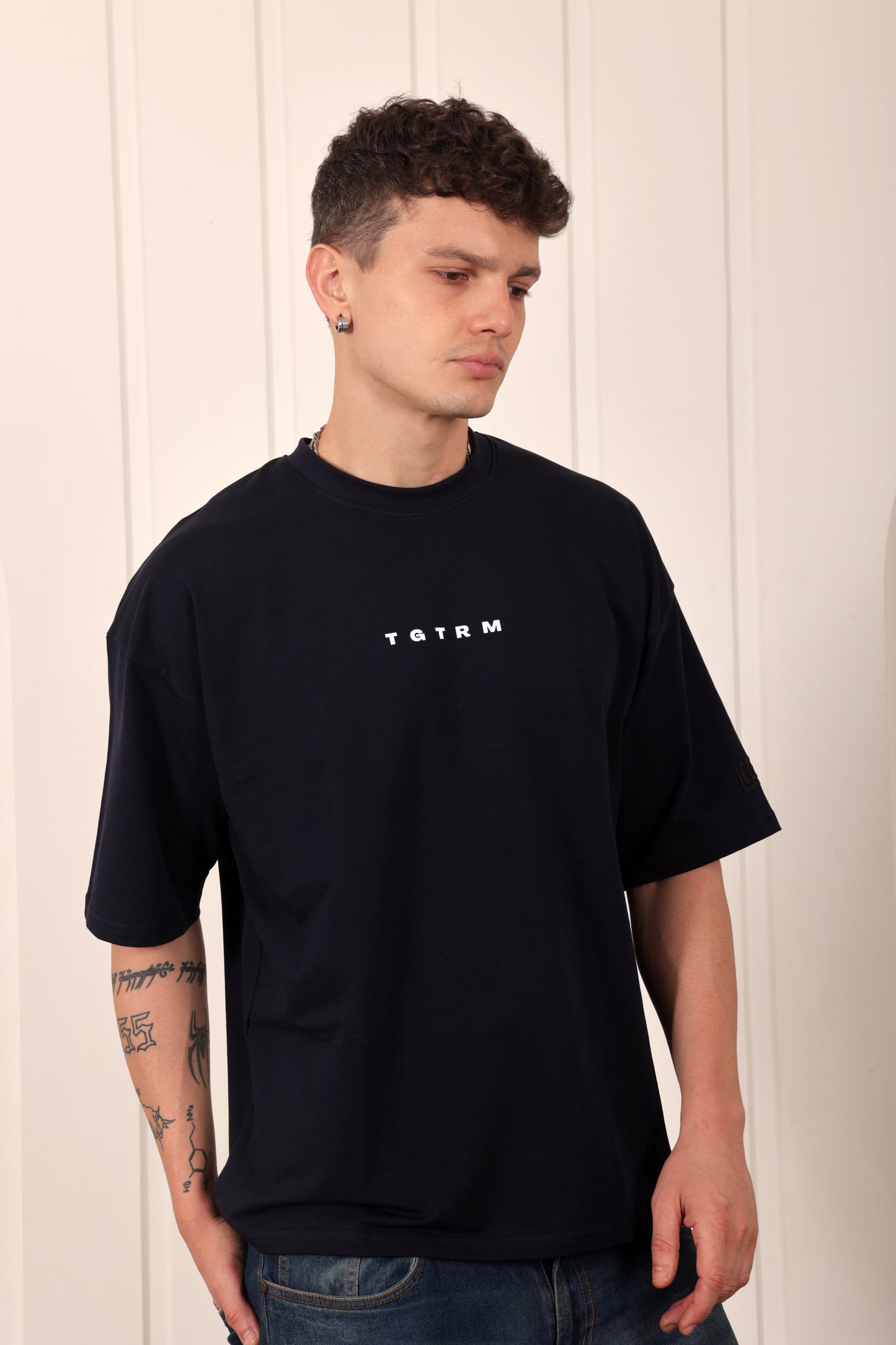 Valentino Rossi Black Oversized Printed T-shirt