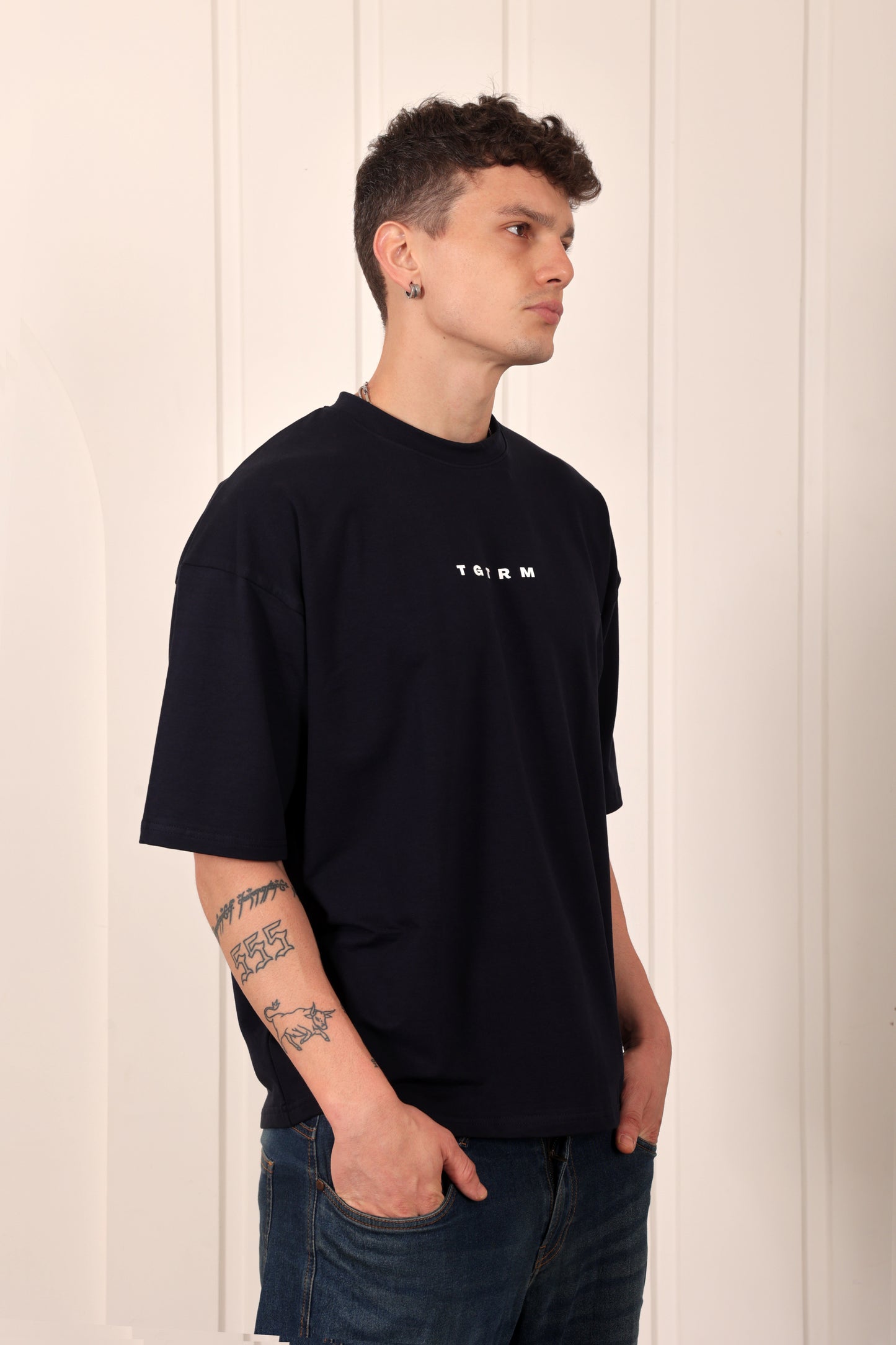 Valentino Rossi Black Oversized Printed T-shirt