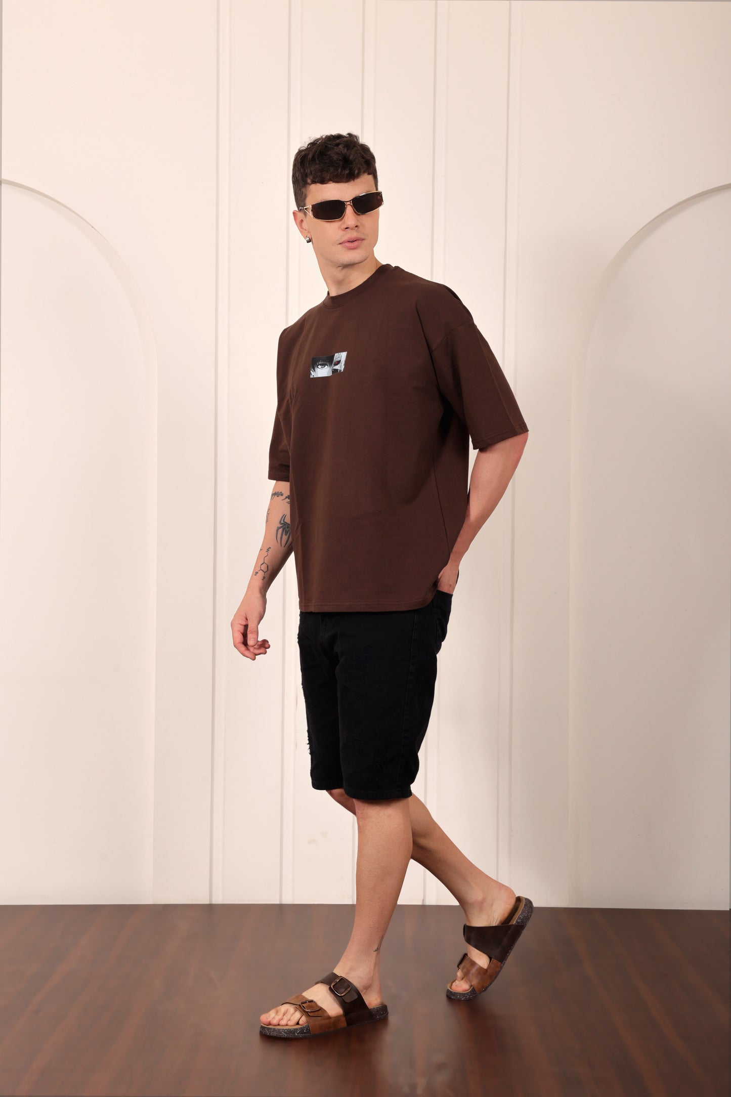 Brown Oversized T-Shirt(Anime)