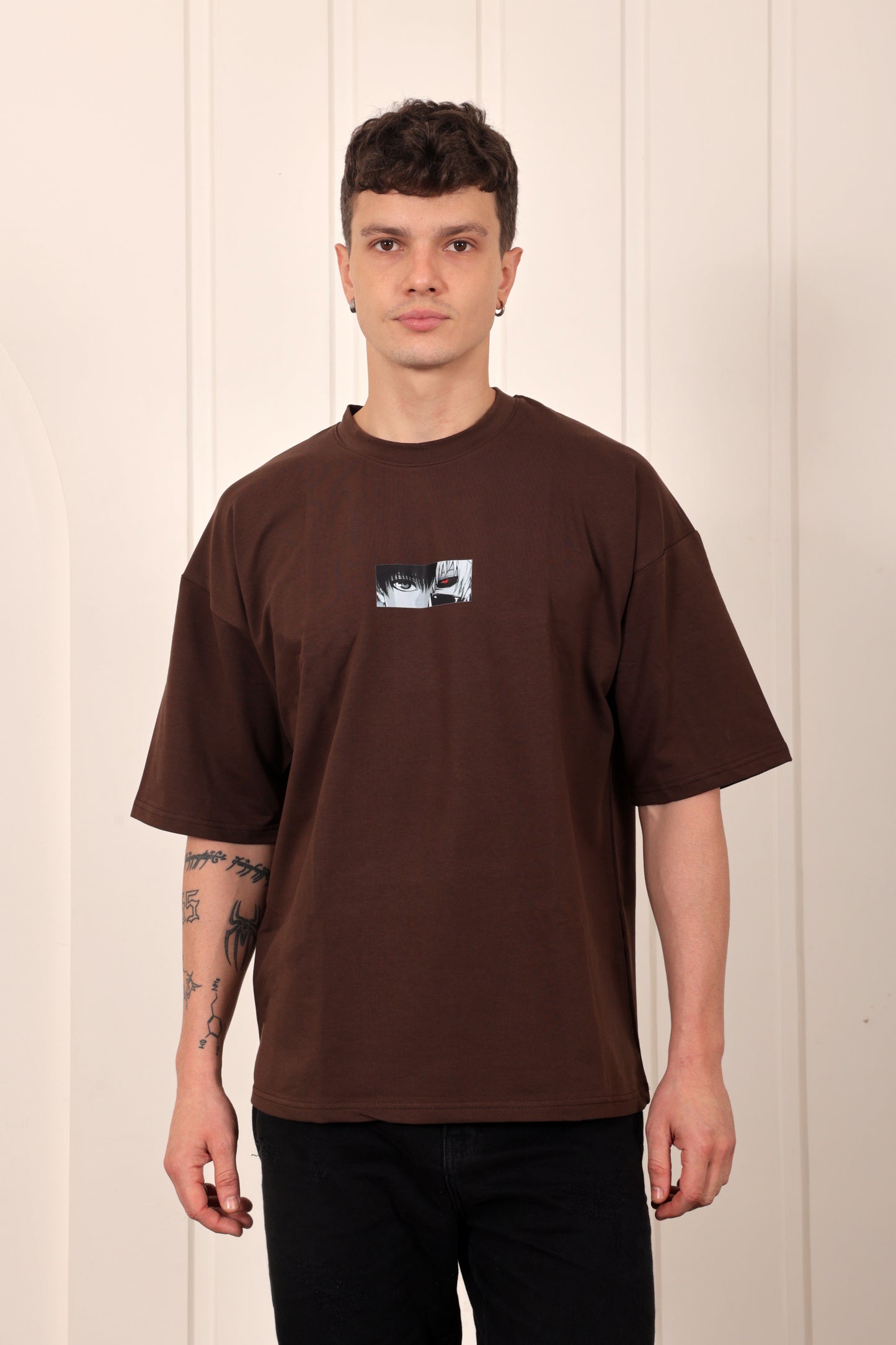Brown Oversized T-Shirt(Anime)