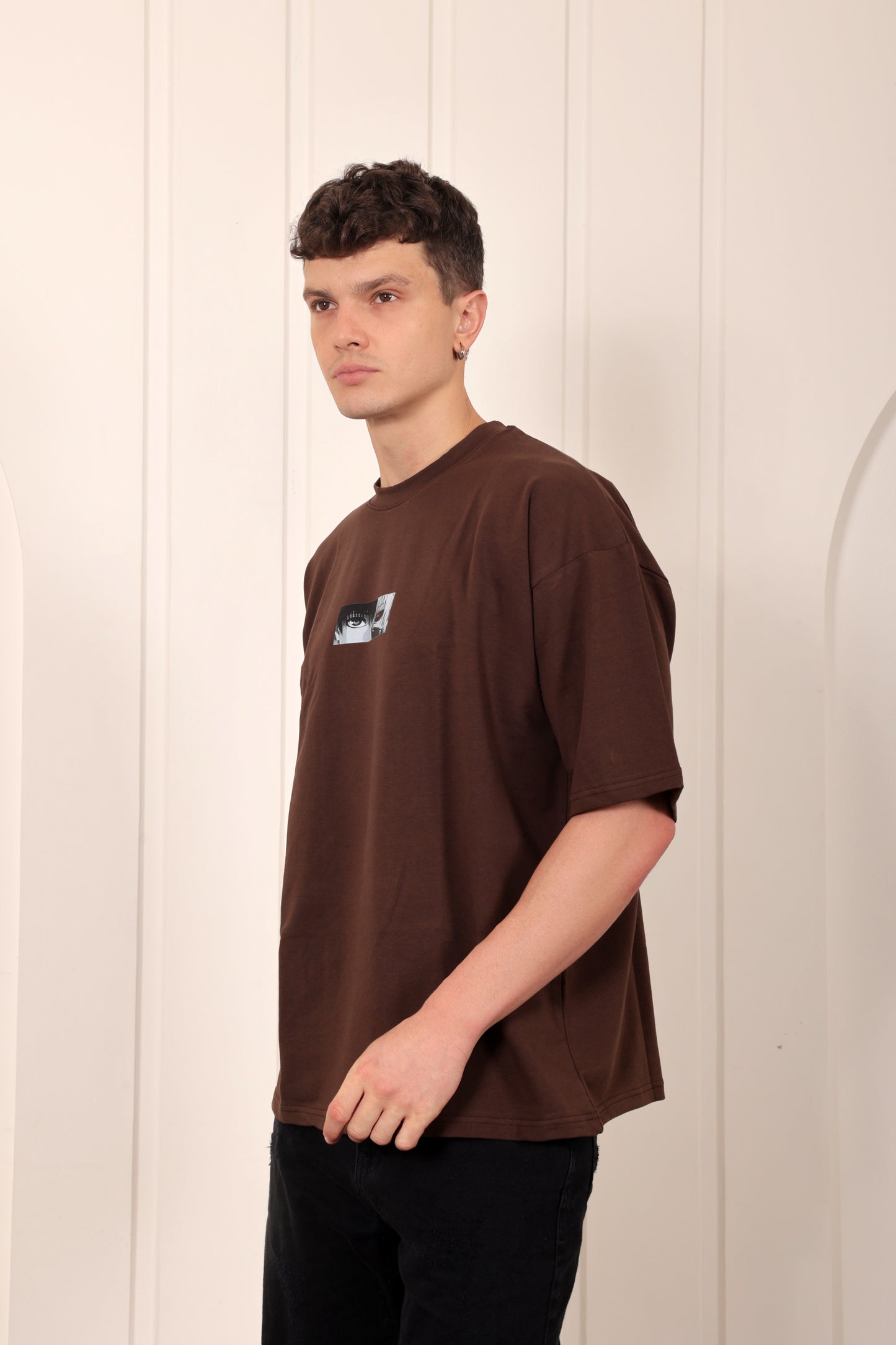 Brown Oversized T-Shirt(Anime)