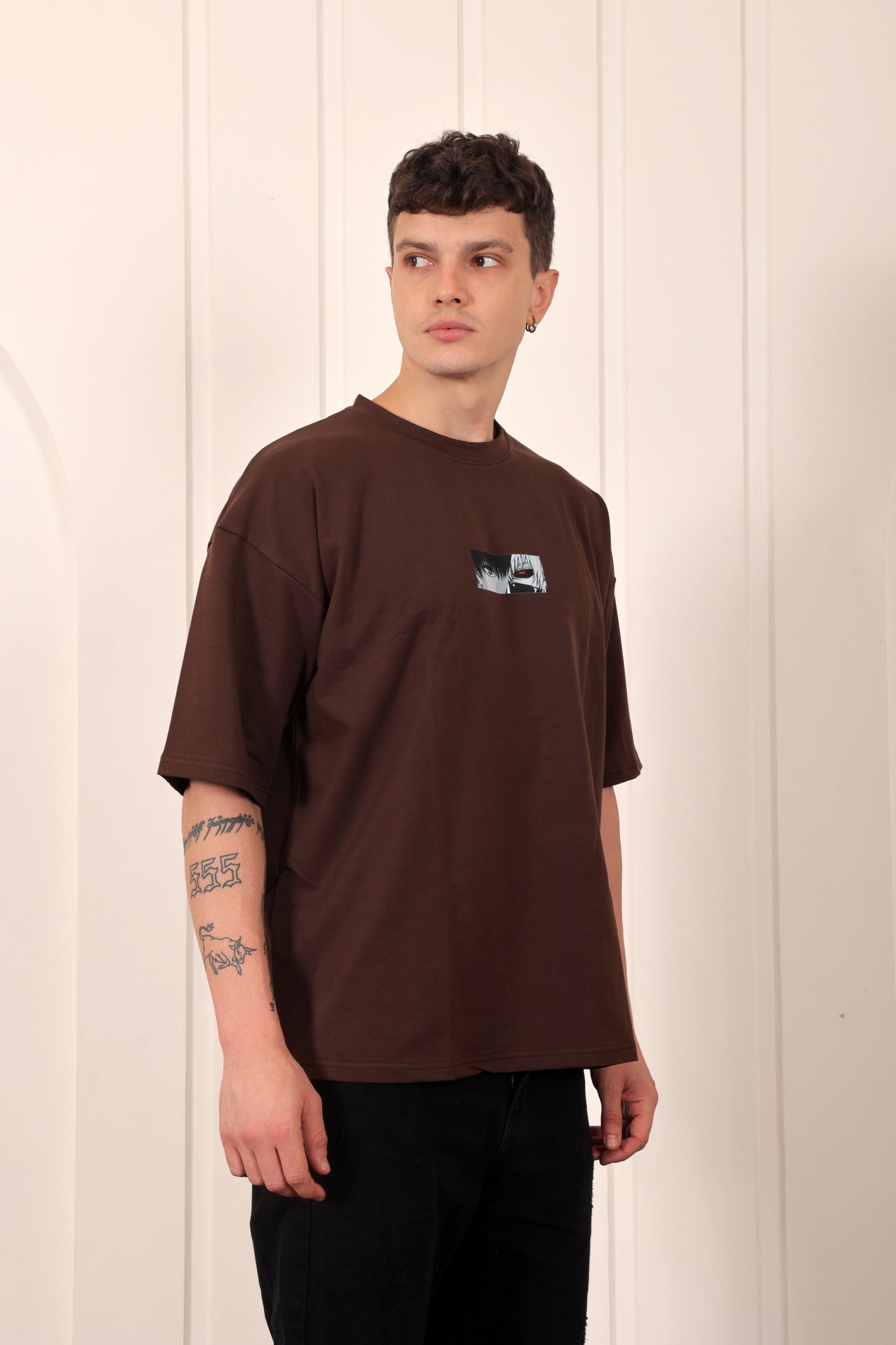 Brown Oversized T-Shirt(Anime)