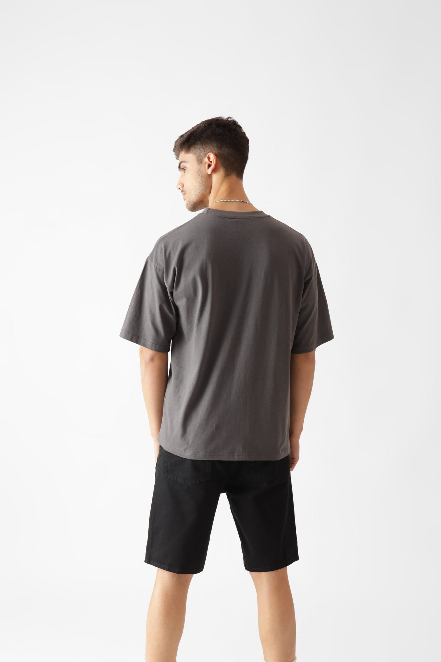 Printed Oversized Tshirt in Grey