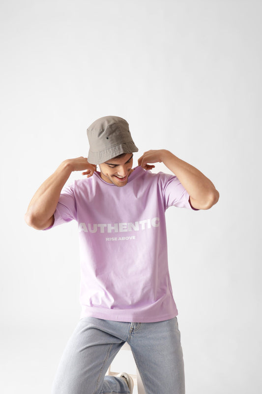 Printed Oversized Tshirt in Lavender