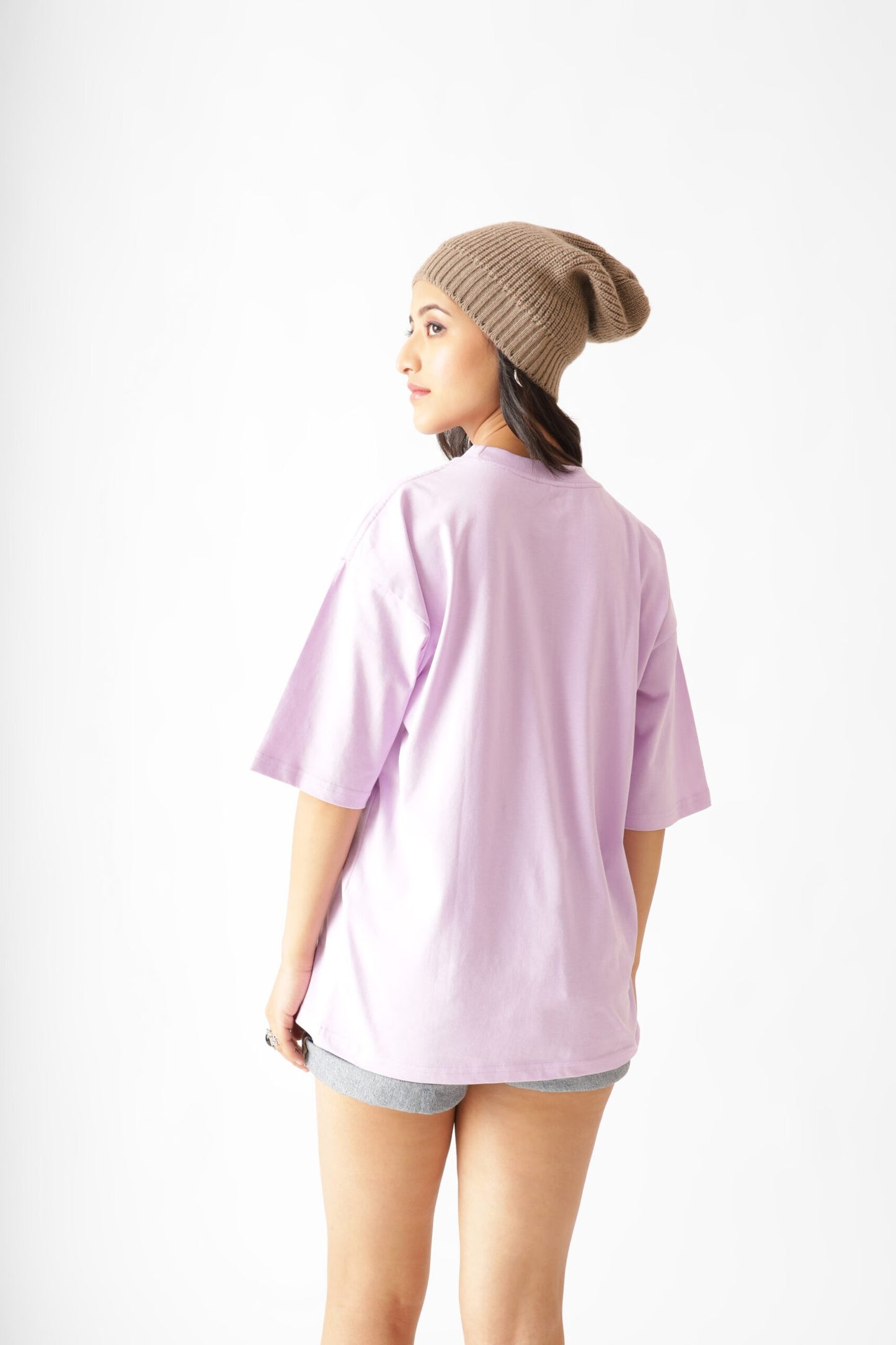 Printed Oversized Tshirt in Lavender