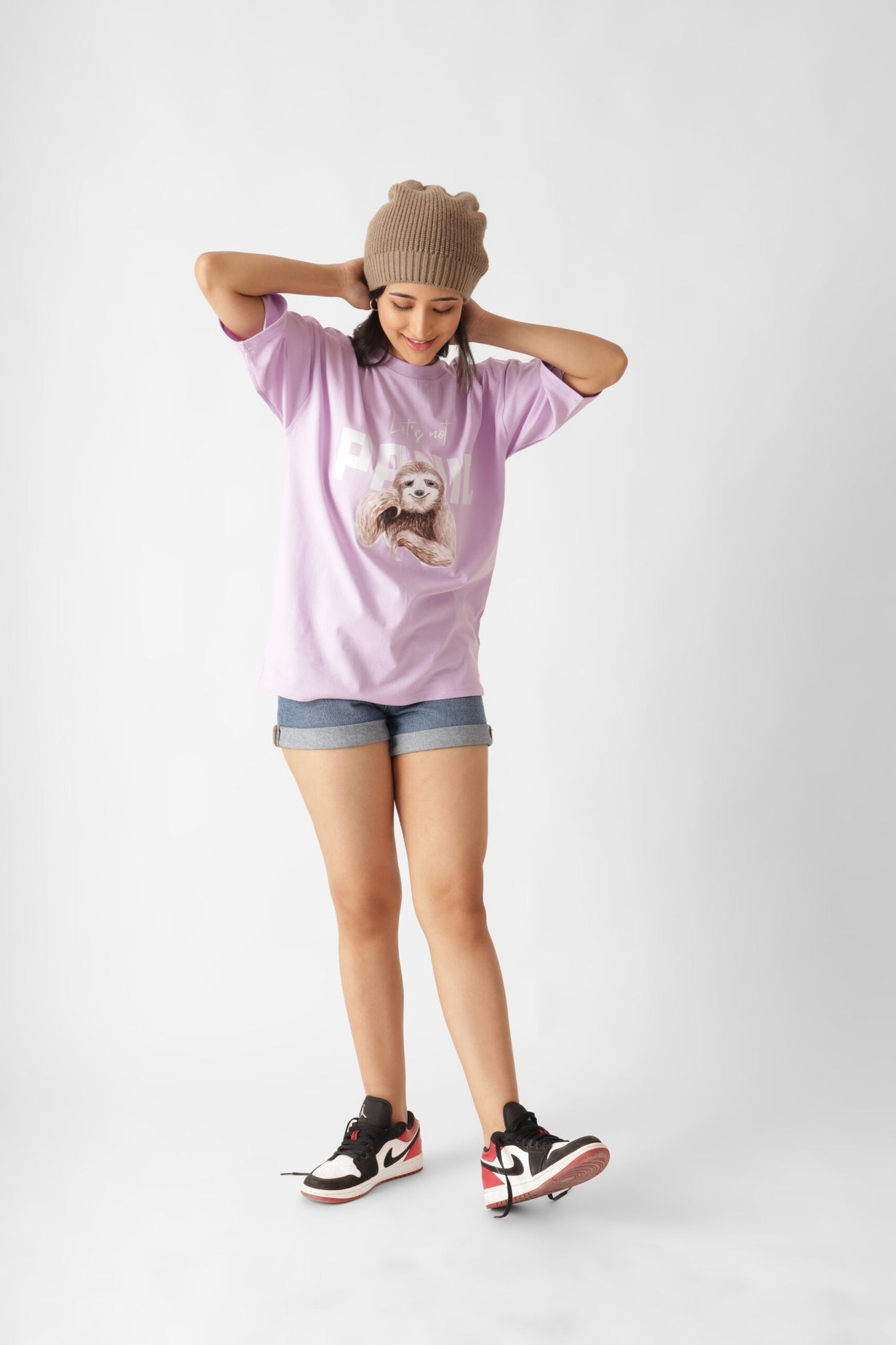 Printed Oversized Tshirt in Lavender