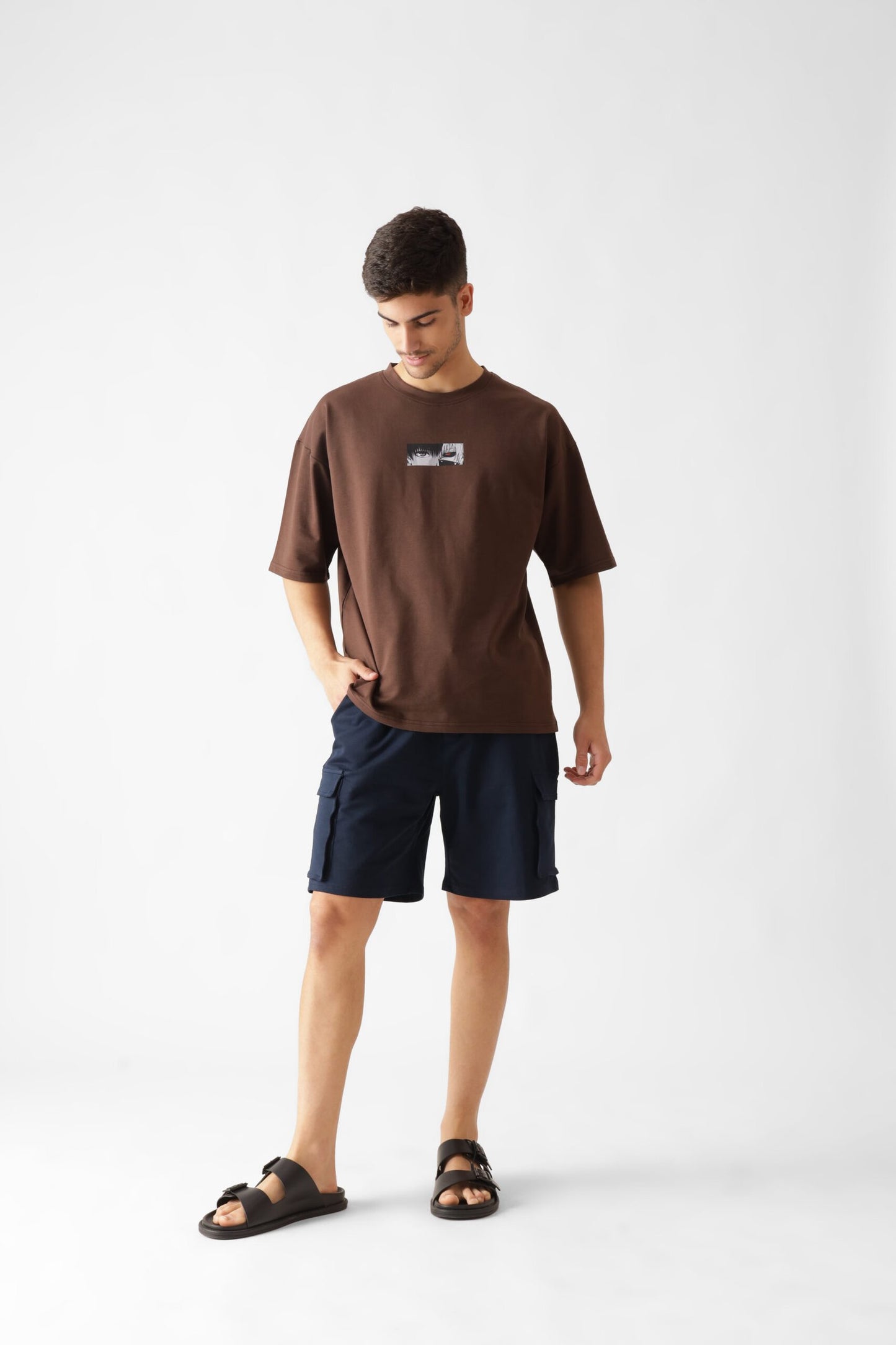 Navy Blue Cargo Shorts for Men