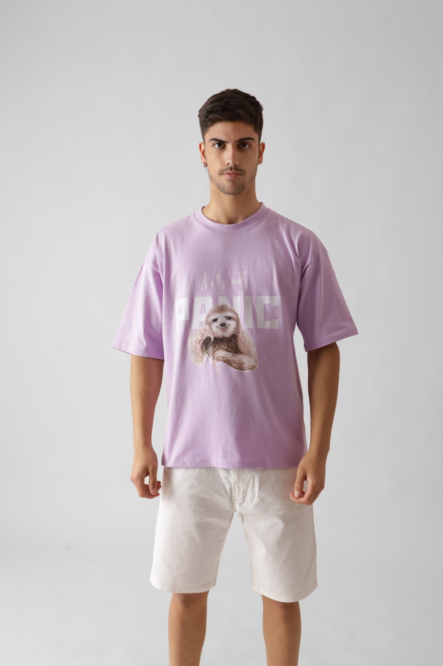 Printed Oversized Tshirt in Lavender