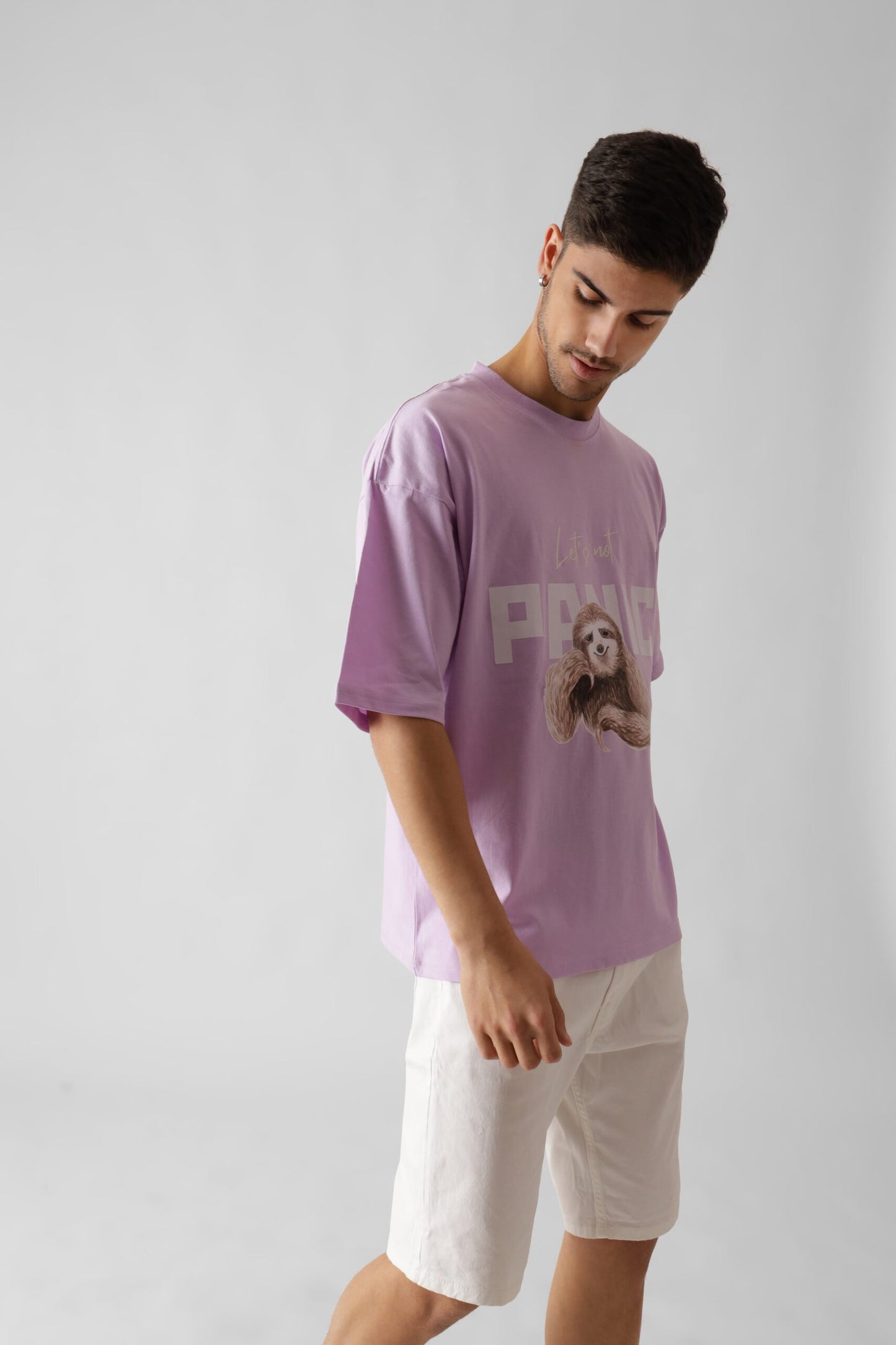 Printed Oversized Tshirt in Lavender