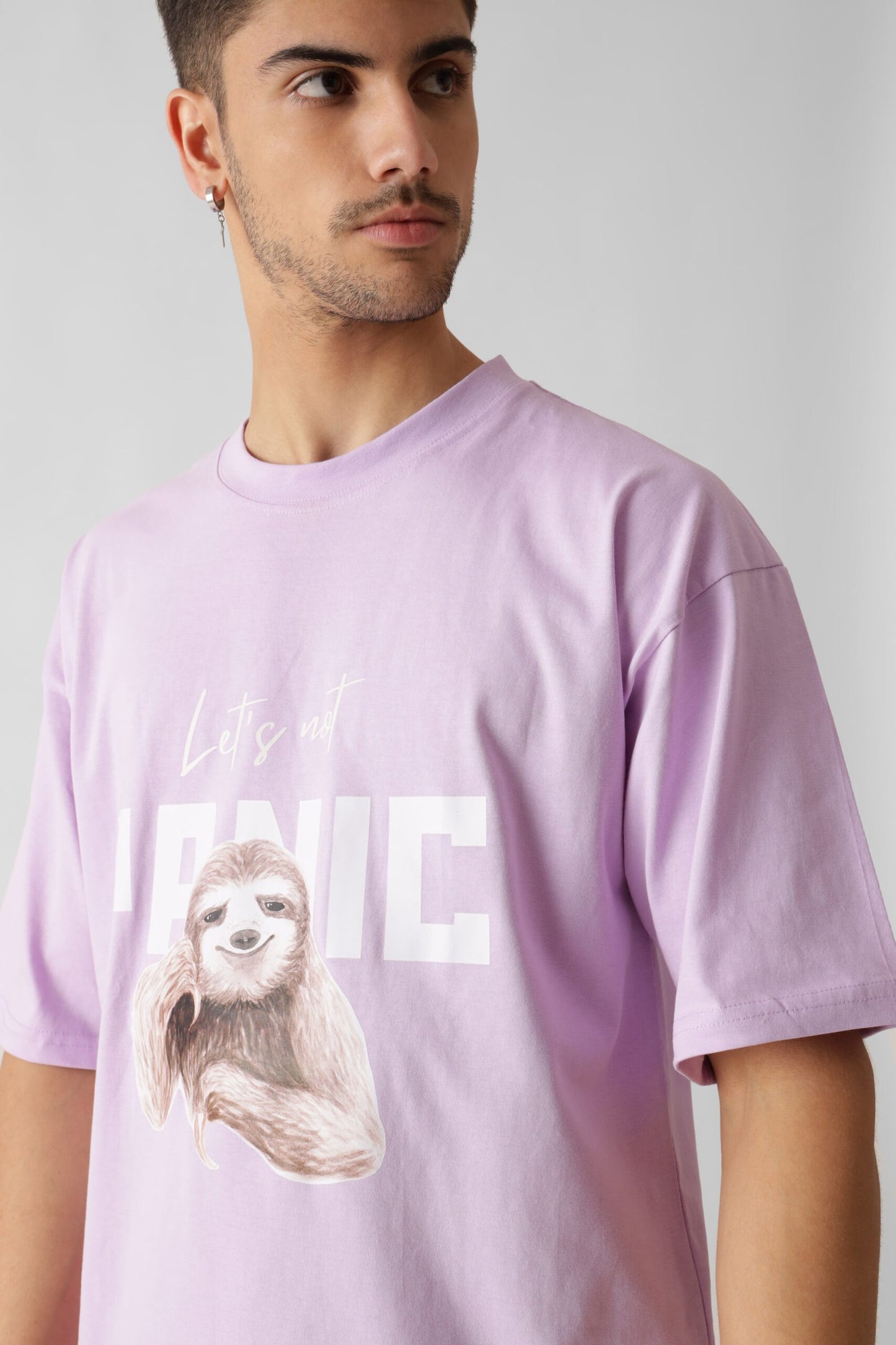Printed Oversized Tshirt in Lavender
