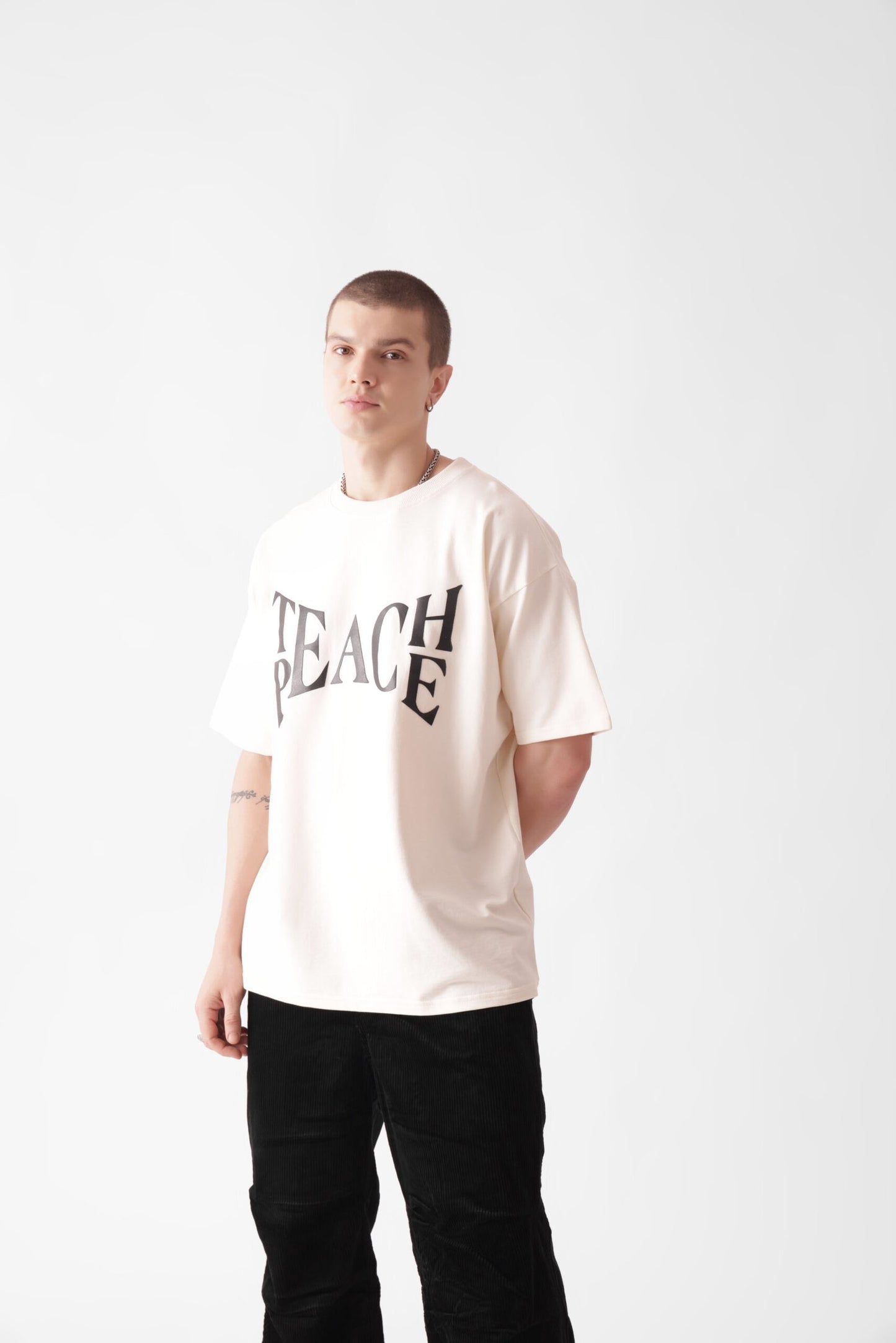 Cream Heavyweight Oversized T-Shirt