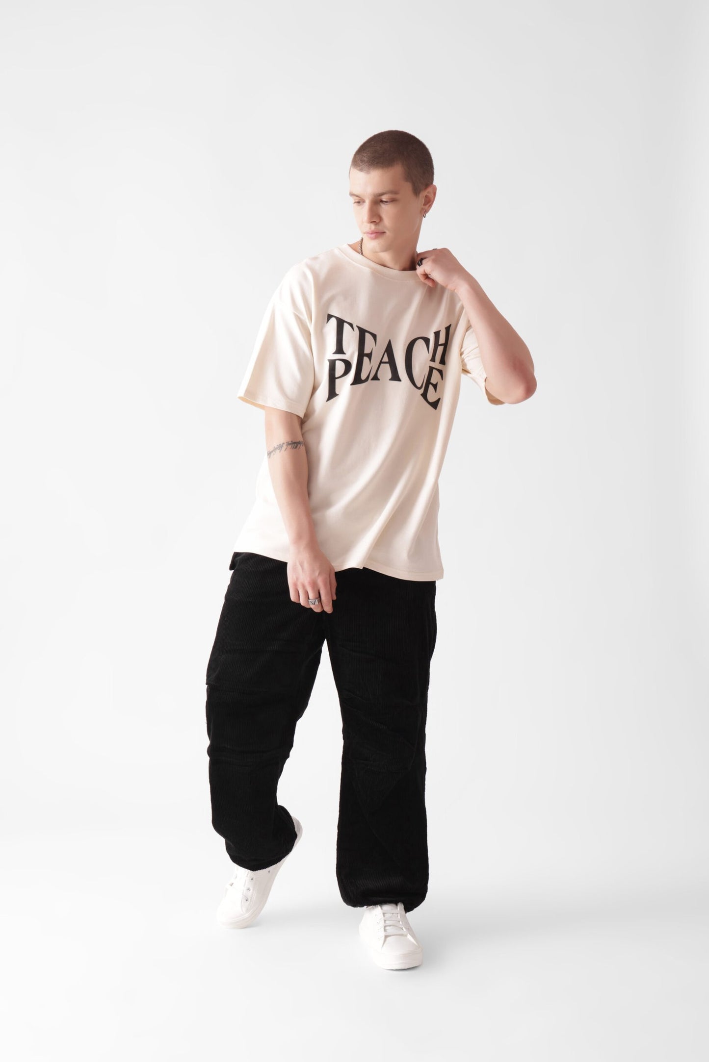 Cream Heavyweight Oversized T-Shirt
