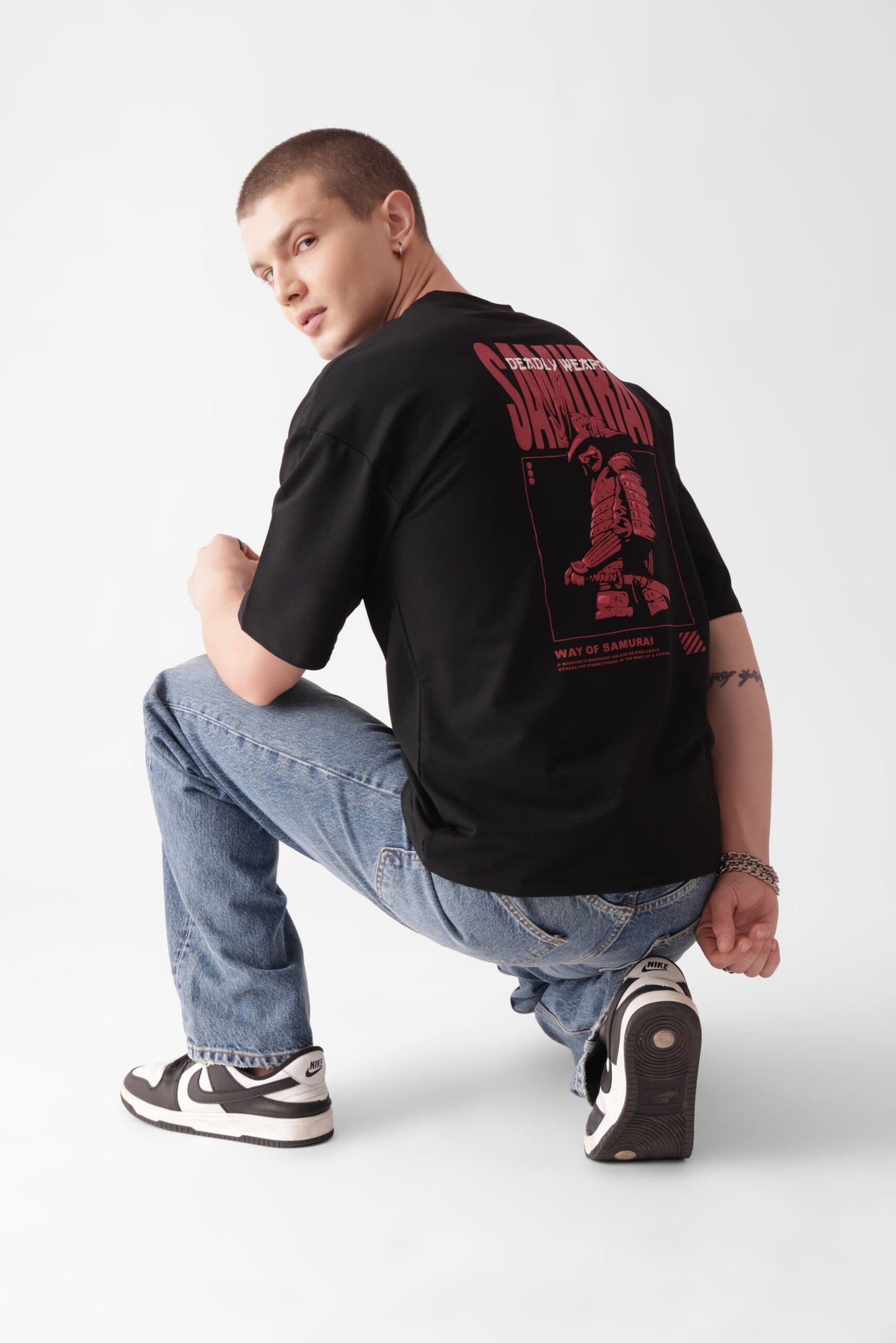 Black Heavyweight Oversized T-shirt(Anime)