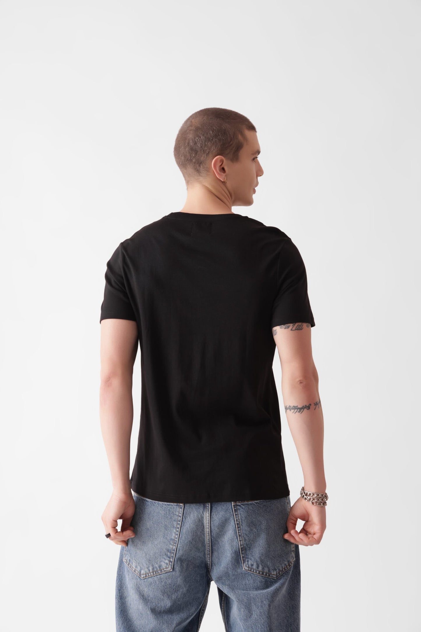 Signature Black Crew Neck Tshirt