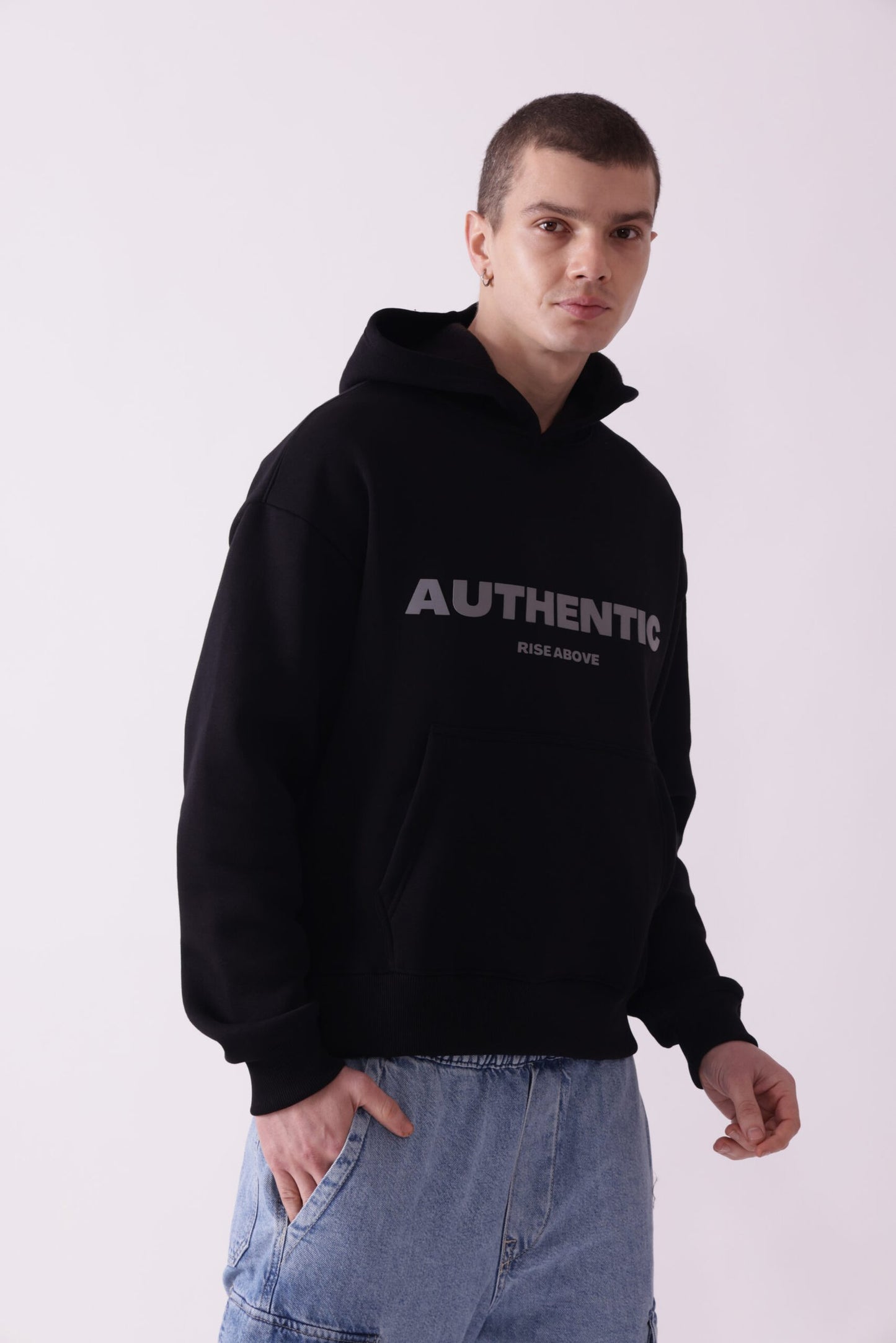Black Oversized Hoodie for Men