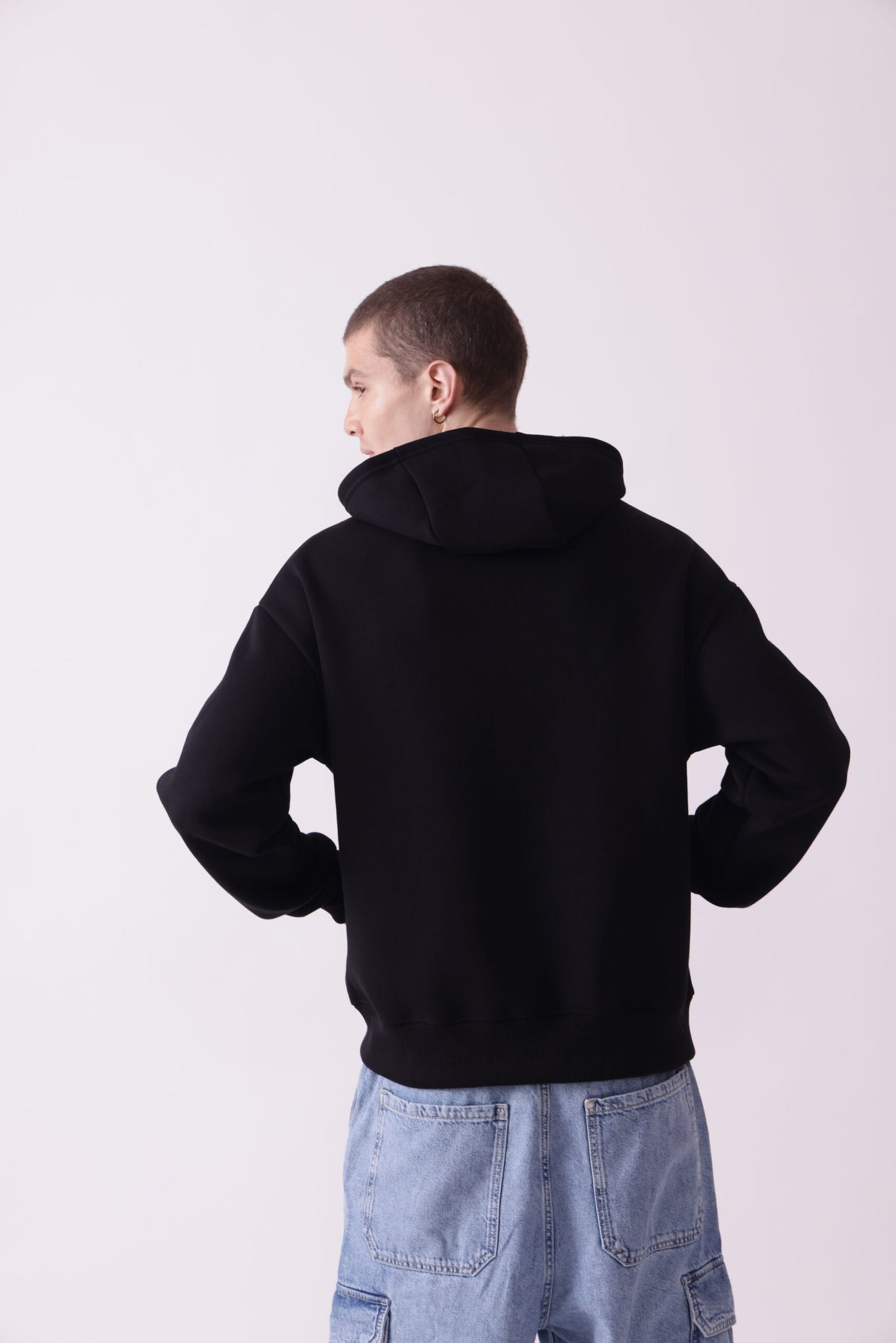 Black Oversized Hoodie for Men