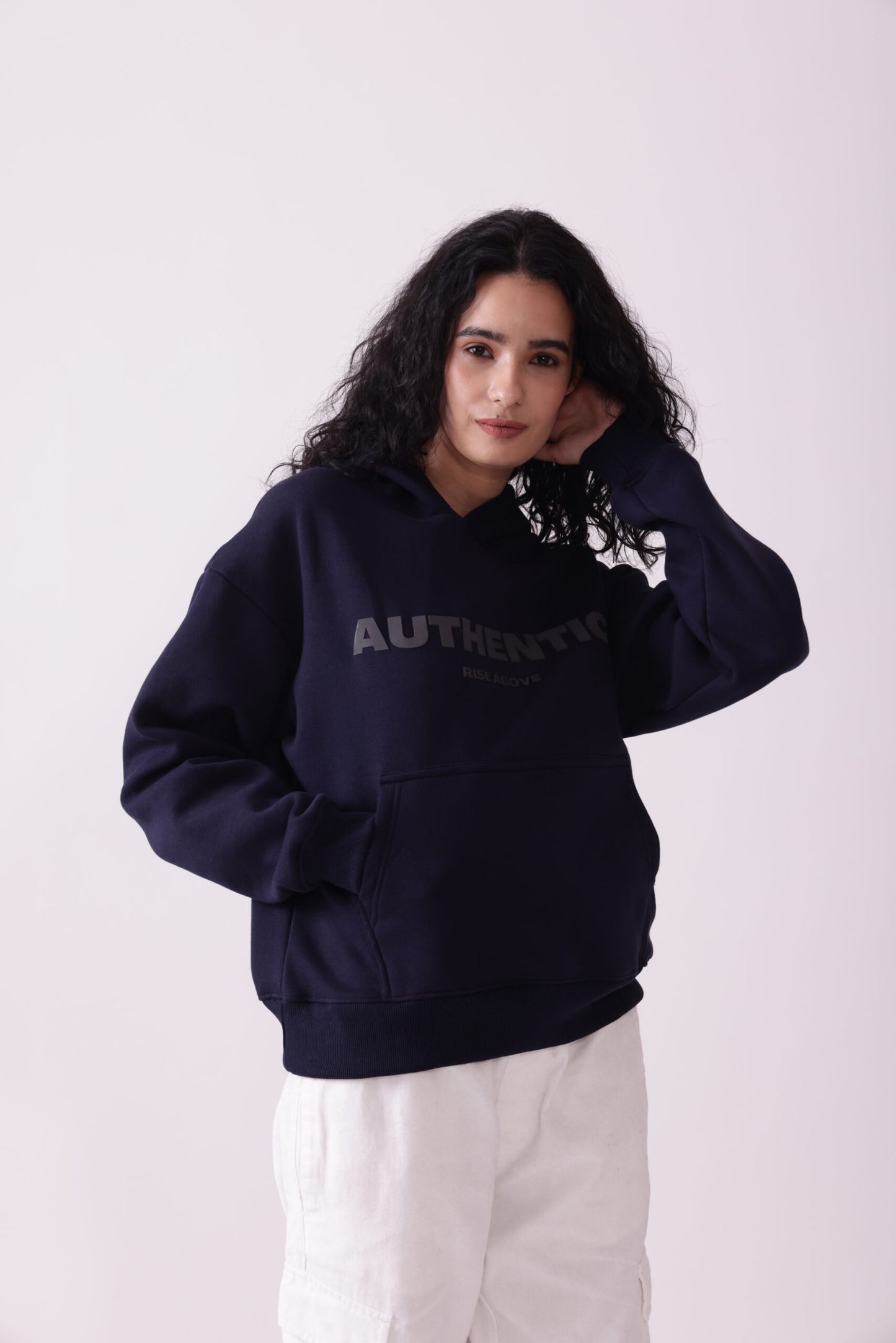 Navy Blue Oversized Hoodie for Women