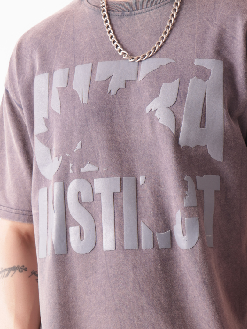 Grey Acid Washed Heavyweight Oversized T-shirt