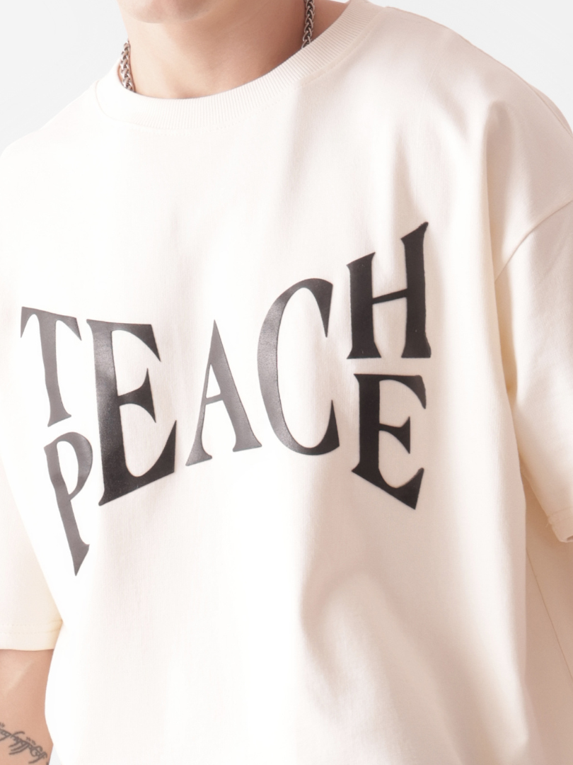 Cream Heavyweight Oversized T-Shirt