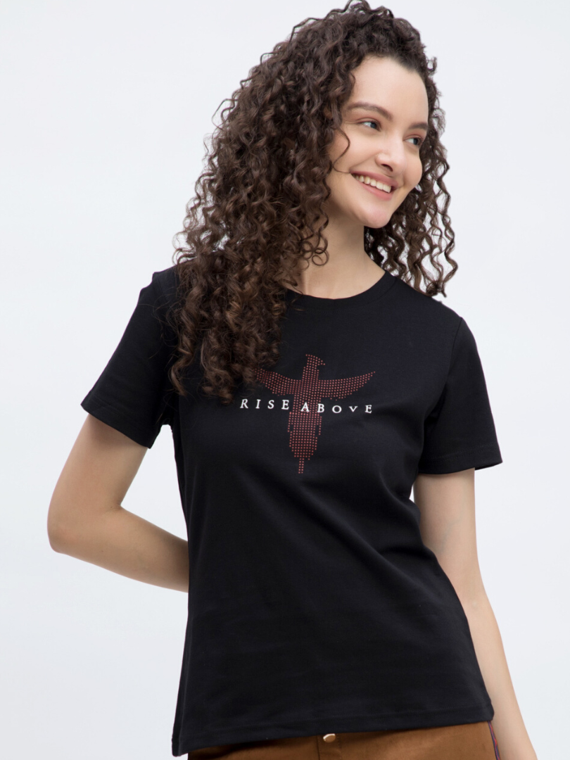 Signature Black Crew Neck Tshirt