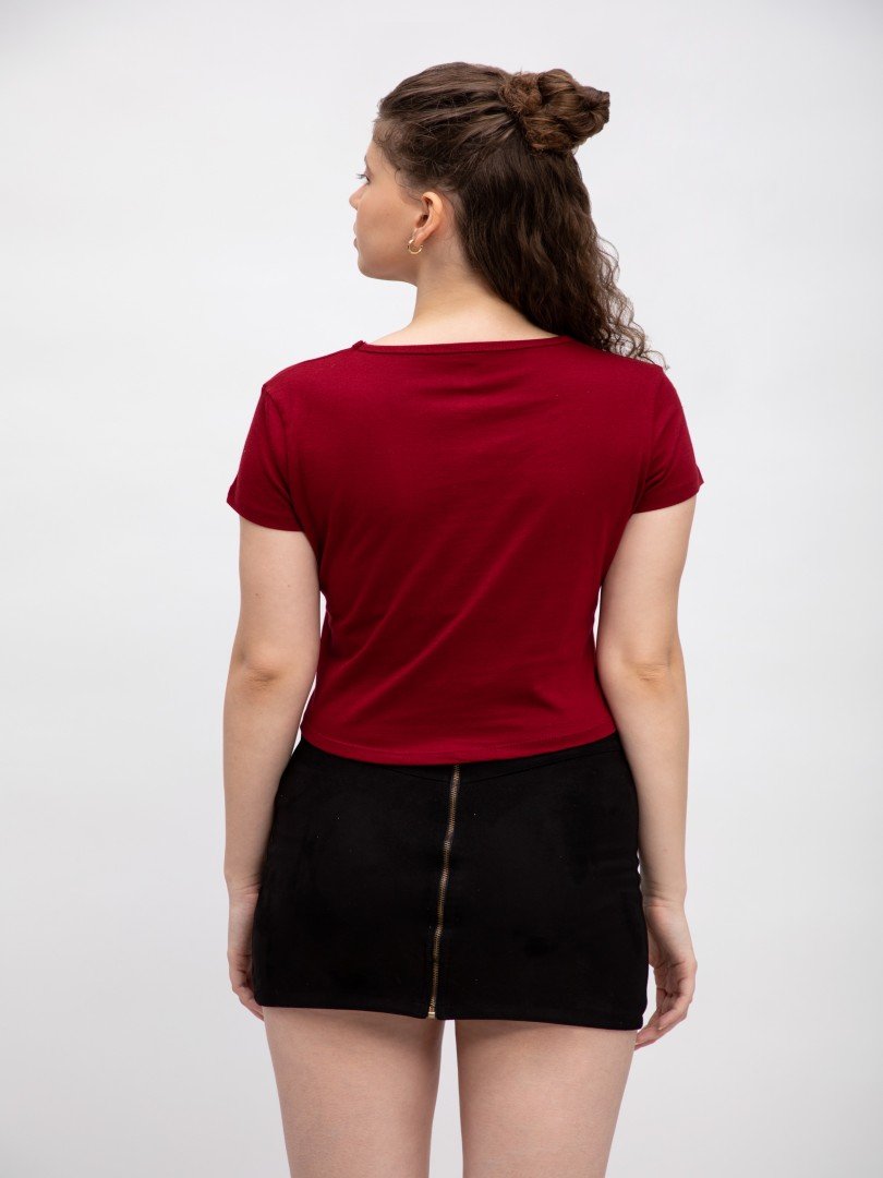 Plain Maroon Crop Top