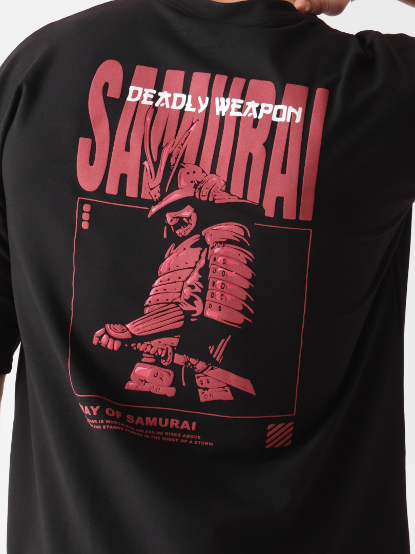 Black Heavyweight Oversized T-shirt(Anime)