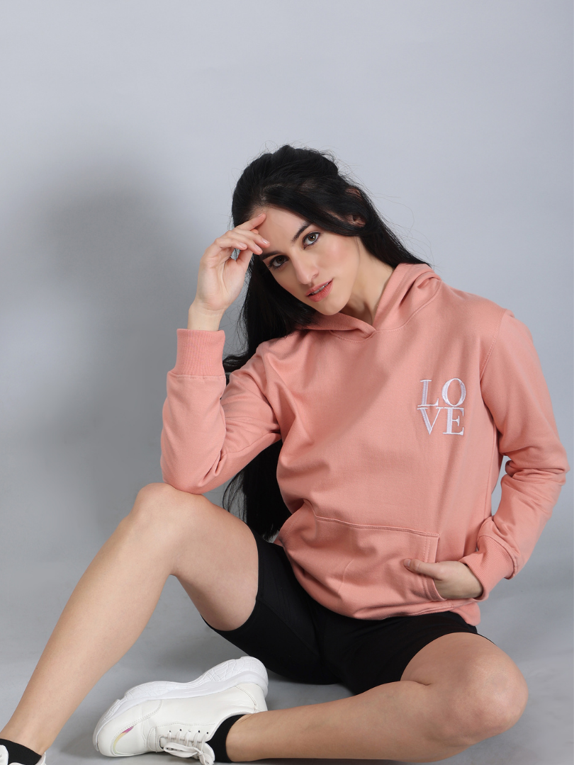 Dusky pink hoodie womens sale