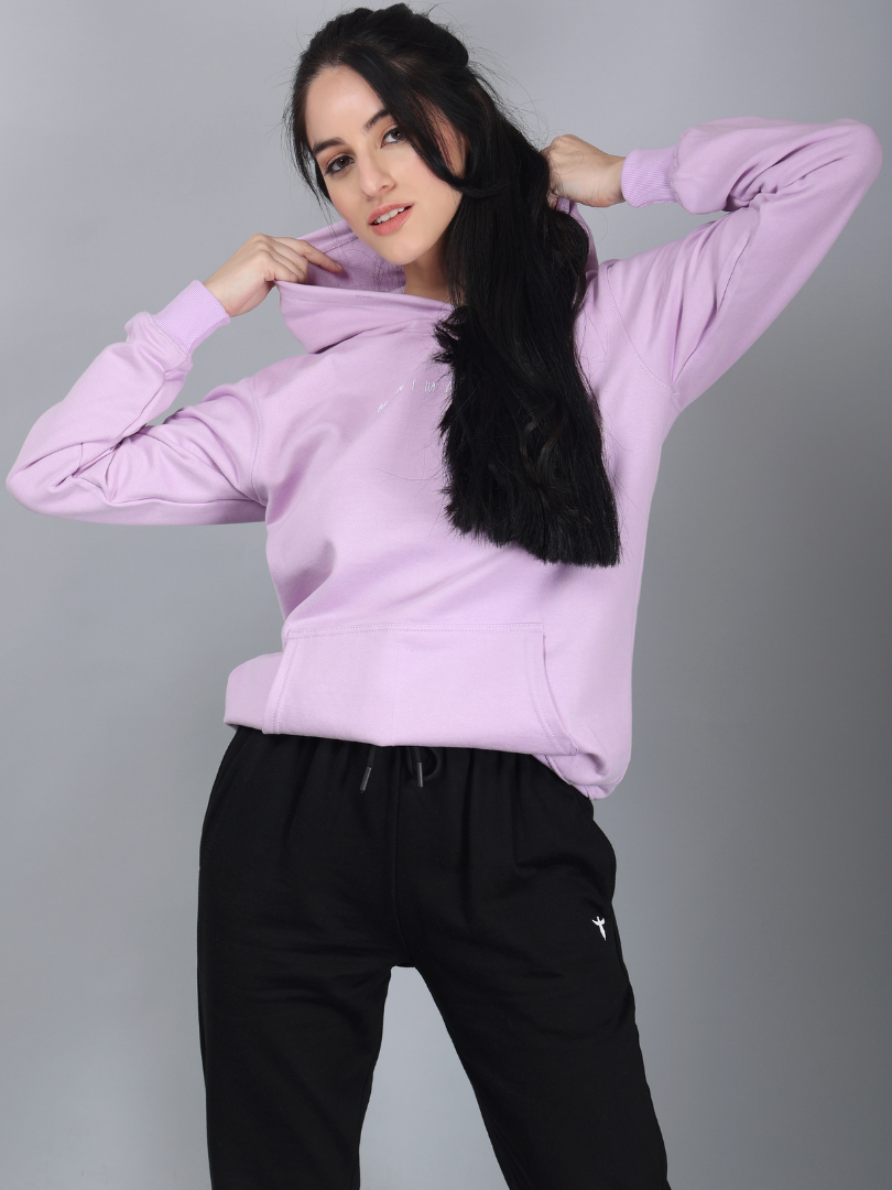 Lavender Relaxed fit Hoodie for Women