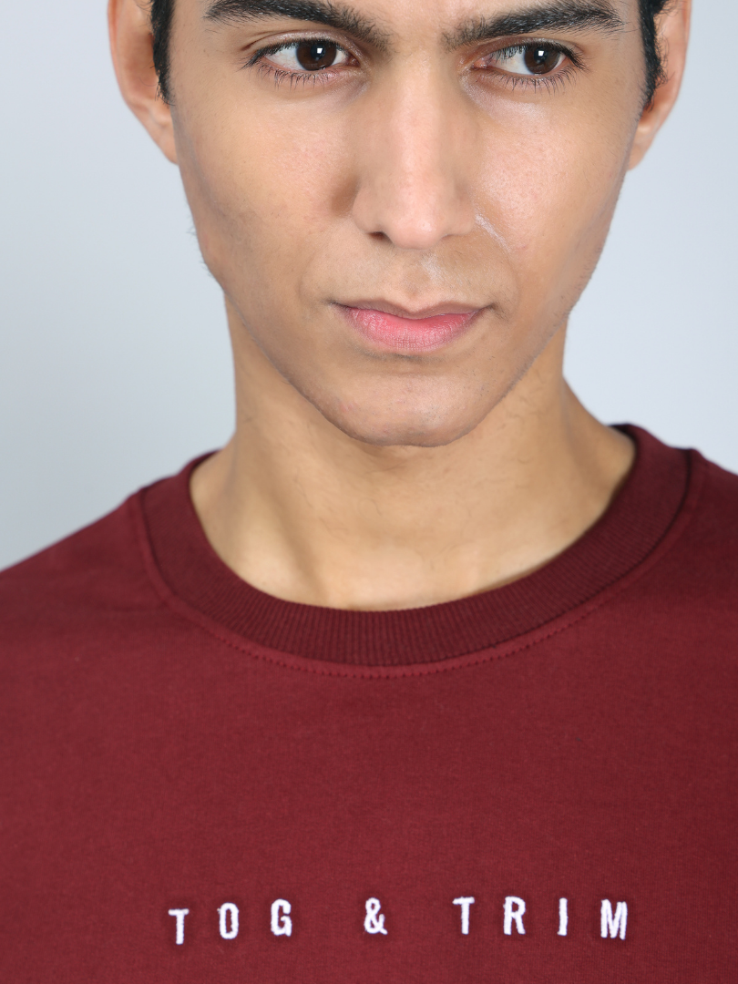 Maroon Sweatshirt for Men