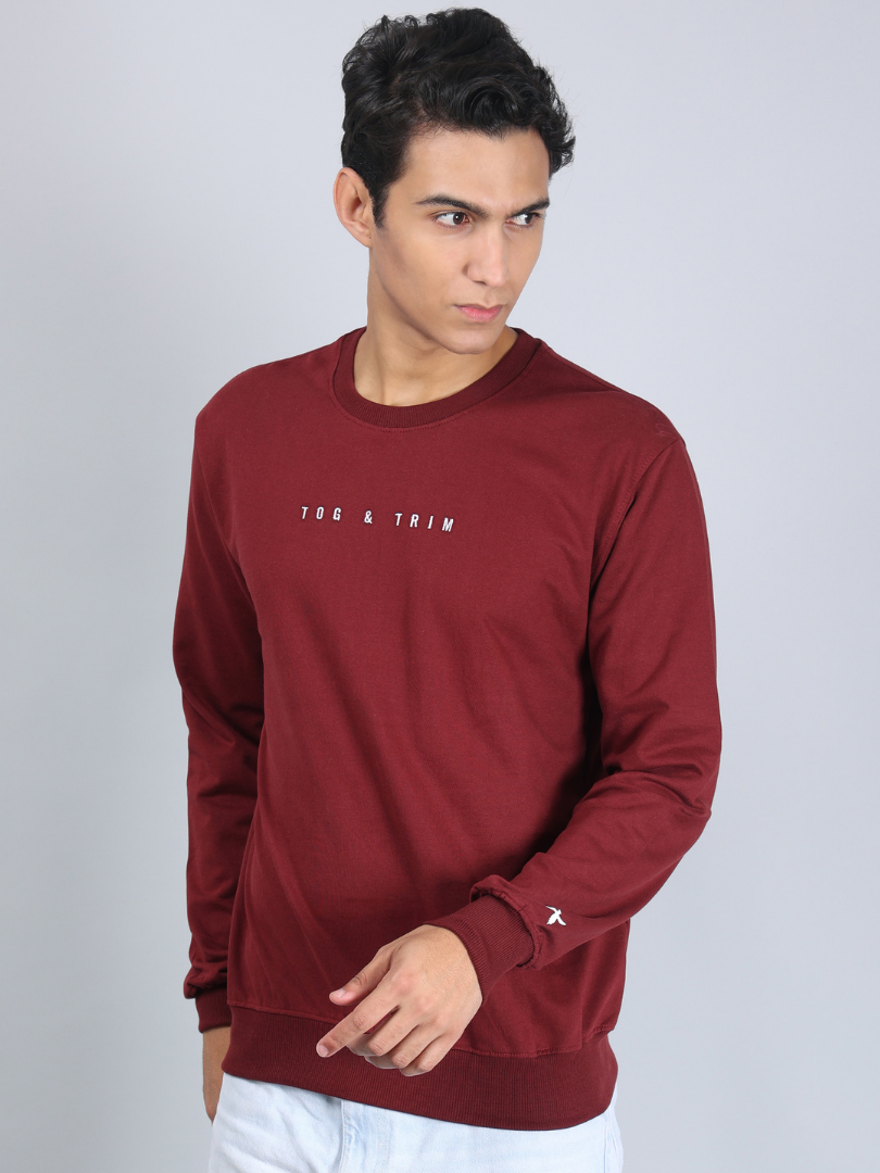 Maroon Sweatshirt for Men
