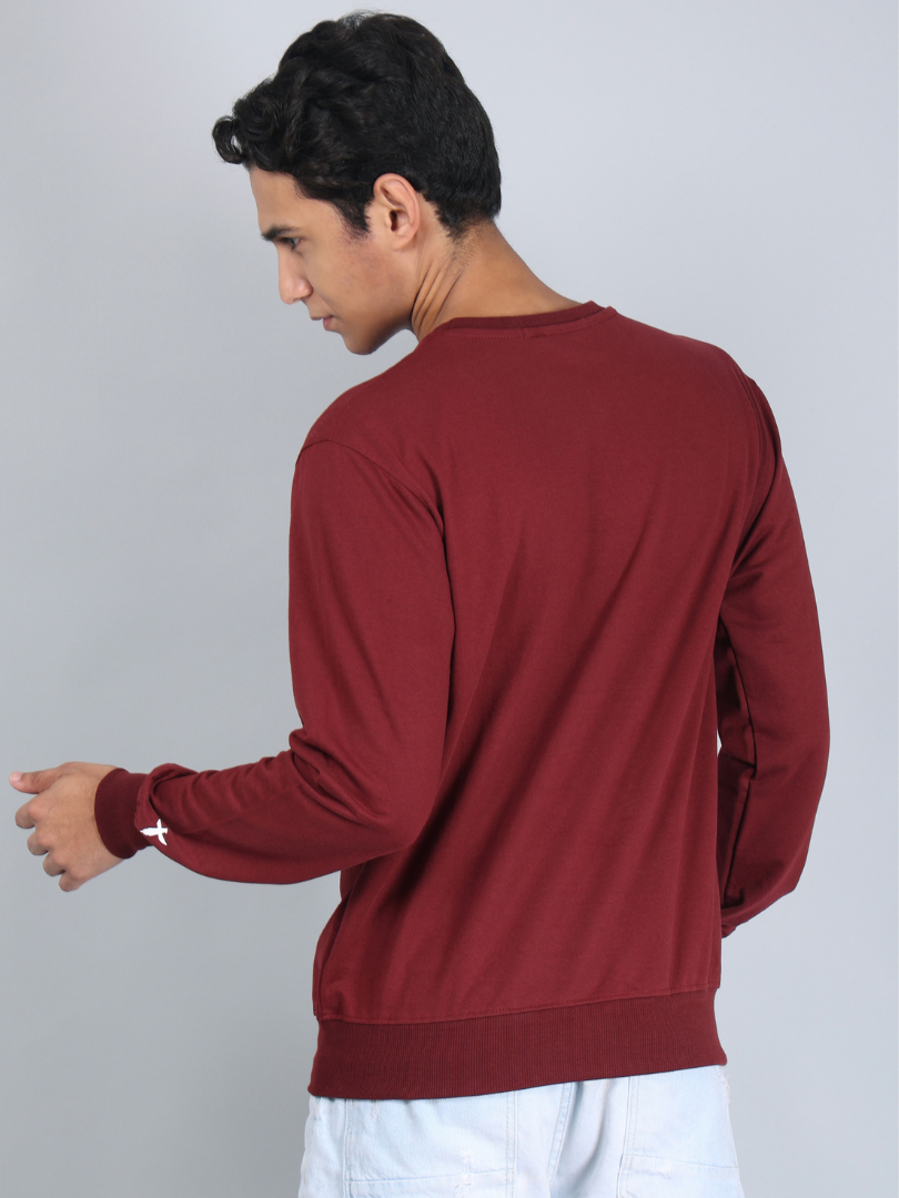 Maroon Sweatshirt for Men