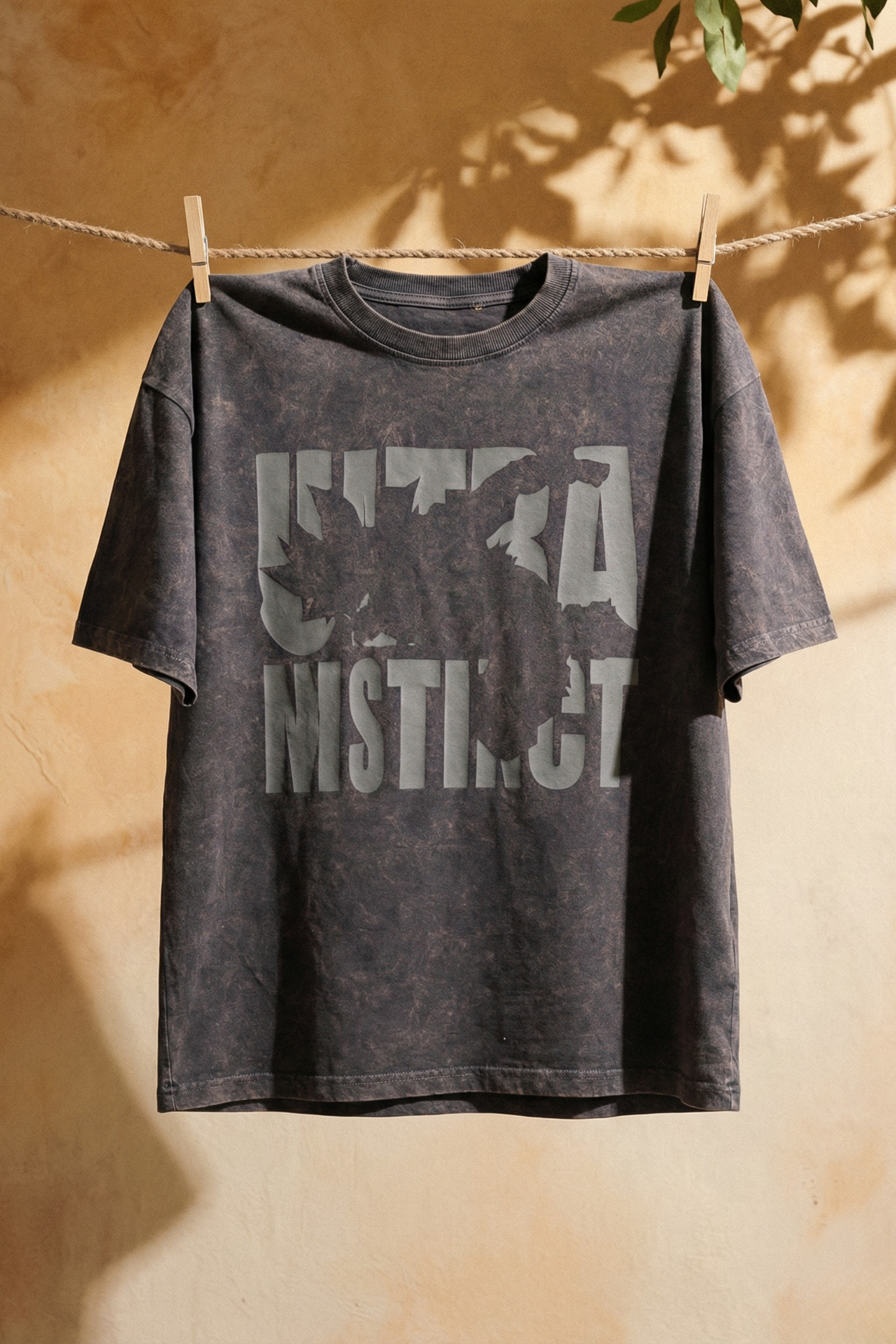 Grey Acid Washed Heavyweight Oversized T-shirt