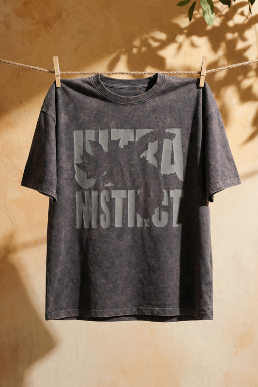 Grey Acid Washed Heavyweight Oversized T-shirt