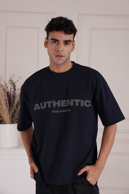 Navy Blue Heavyweight Oversized T-Shirt