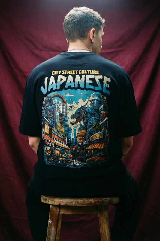 Japanese Art Oversized Heavyweight T-shirt