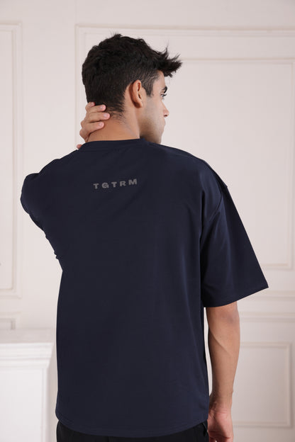 Navy Blue Heavyweight Oversized T-Shirt