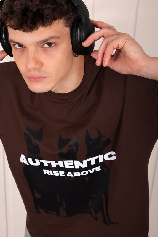 Hip Hop Printed Brown Oversized T-shirt