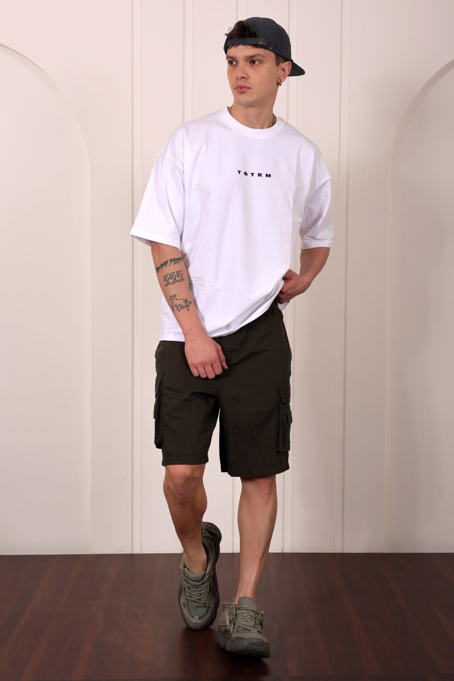 Phoenix White Oversized Printed T-shirt